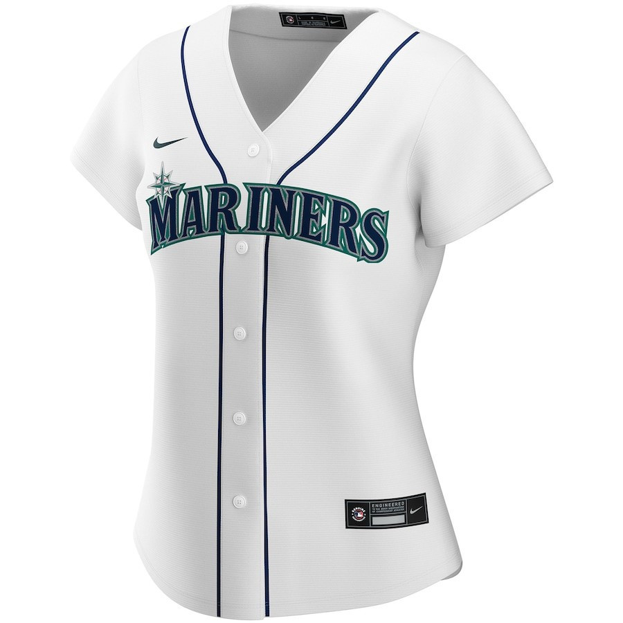 Seattle Mariners Home Custom White MLB Jersey Women's