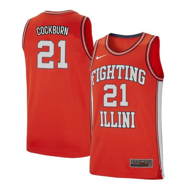 21 Kofi Cockburn Orange Retro Elite Illinois Fighting Illini NCAA Jersey Men's