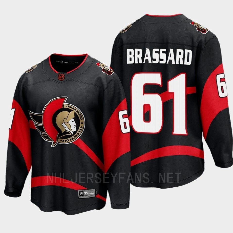 Ottawa Senators 2022 Derick Brassard 61 Special Edition 2.0 Black Breakaway Player NHL Jersey Men's