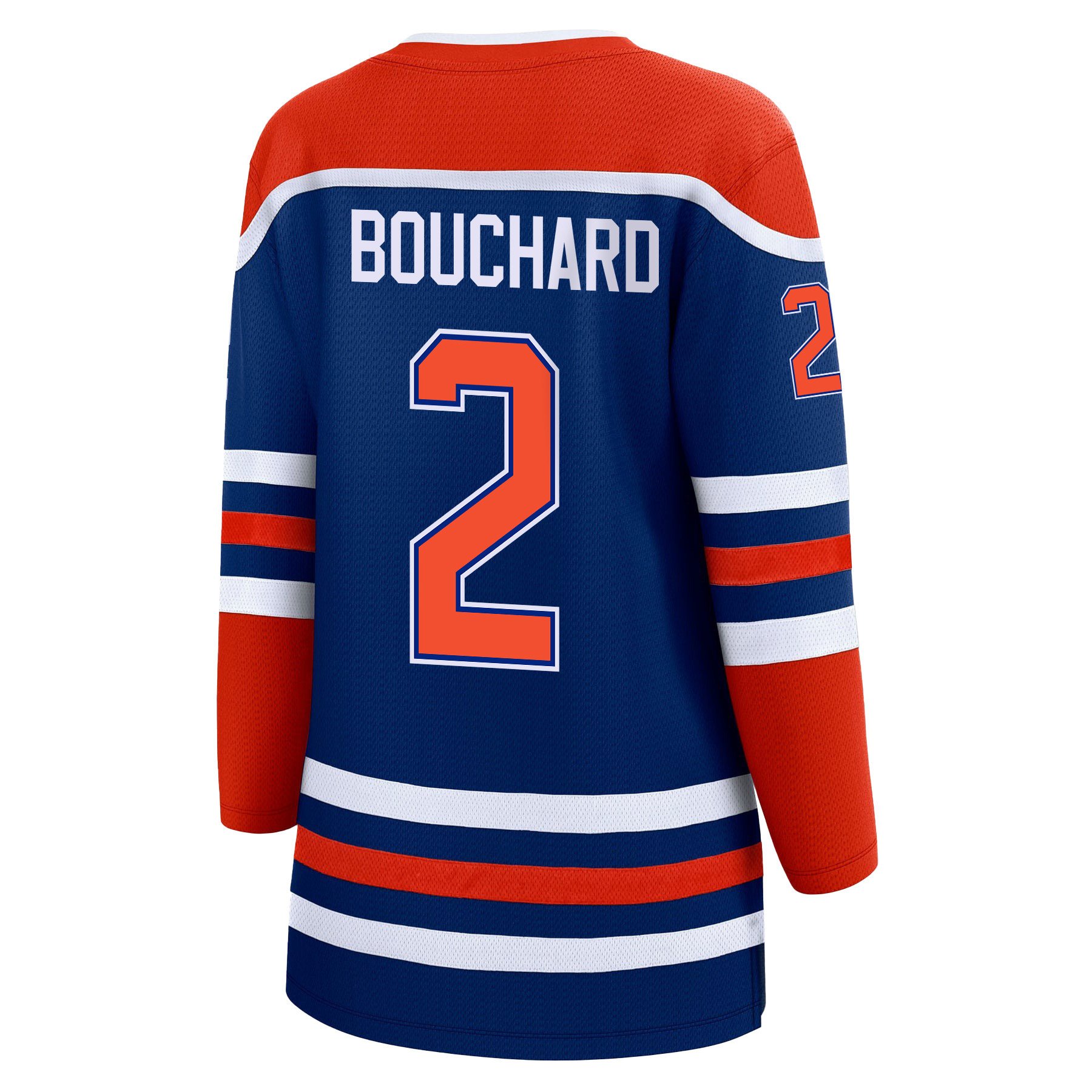 Evan Bouchard 2 Edmonton Oilers 2024 STANLEY CUP Final Home Royal NHL Jersey Women's