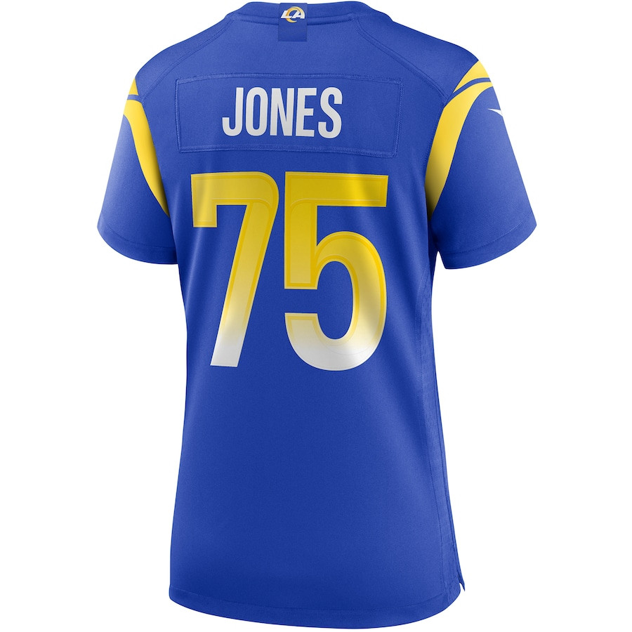 Deacon Jones 75 Los Angeles Rams Game Retired Royal NFL Jersey Women's