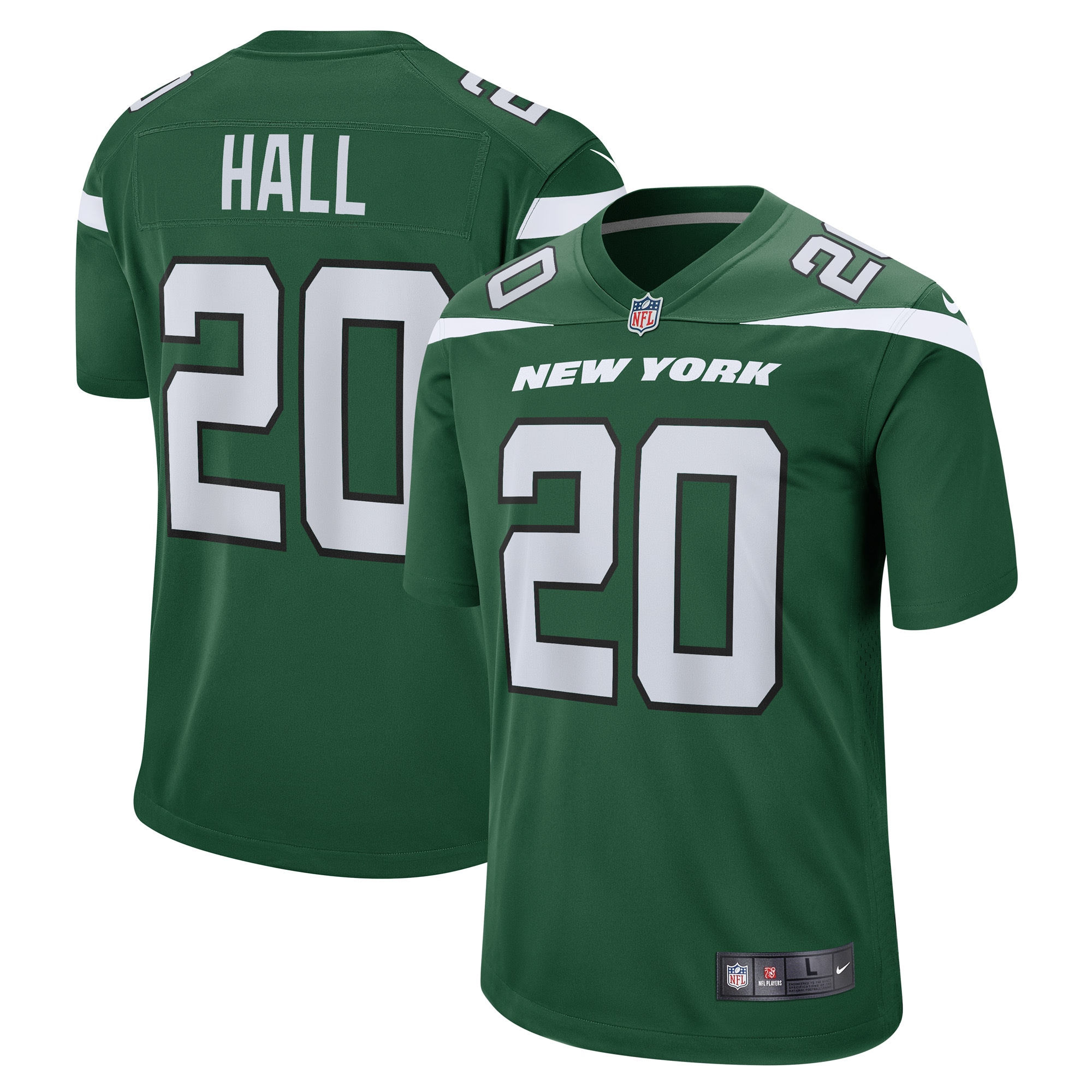 New York Jets Breece Hall Green Player Game NFL Jersey Men's