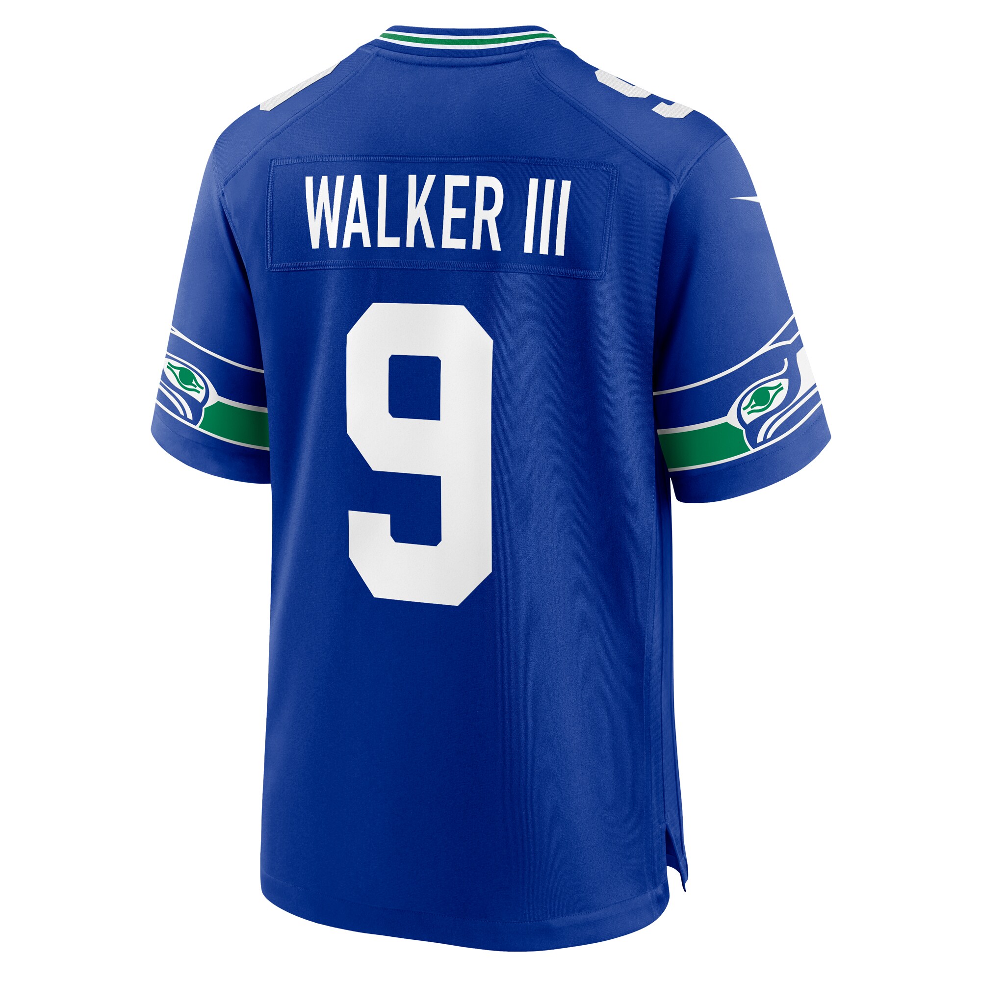 Seattle Seahawks Kenneth Walker III Royal Throwback Player Game NFL Jersey Men's