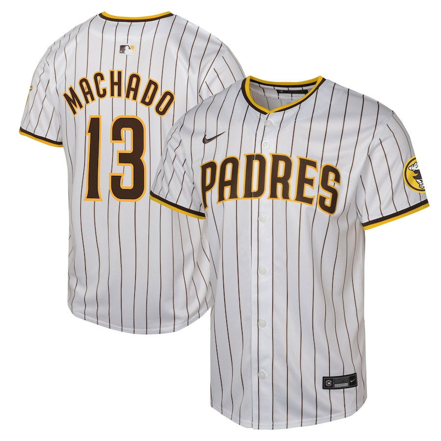 Manny Machado 13 San Diego Padres Home Limited Player White MLB Jersey Youth