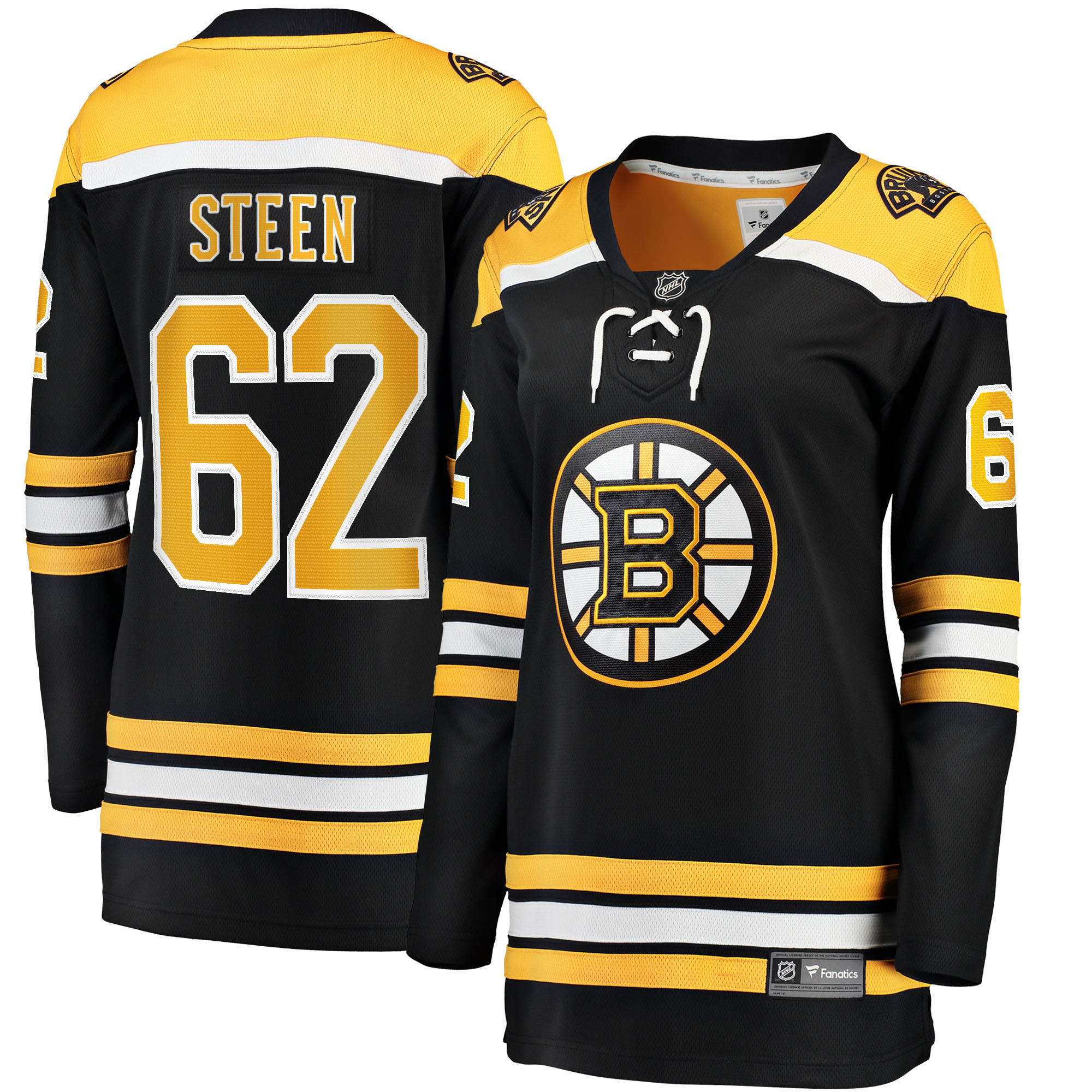 Boston Bruins Oskar Steen Black Home Breakaway Player NHL Jersey Women's