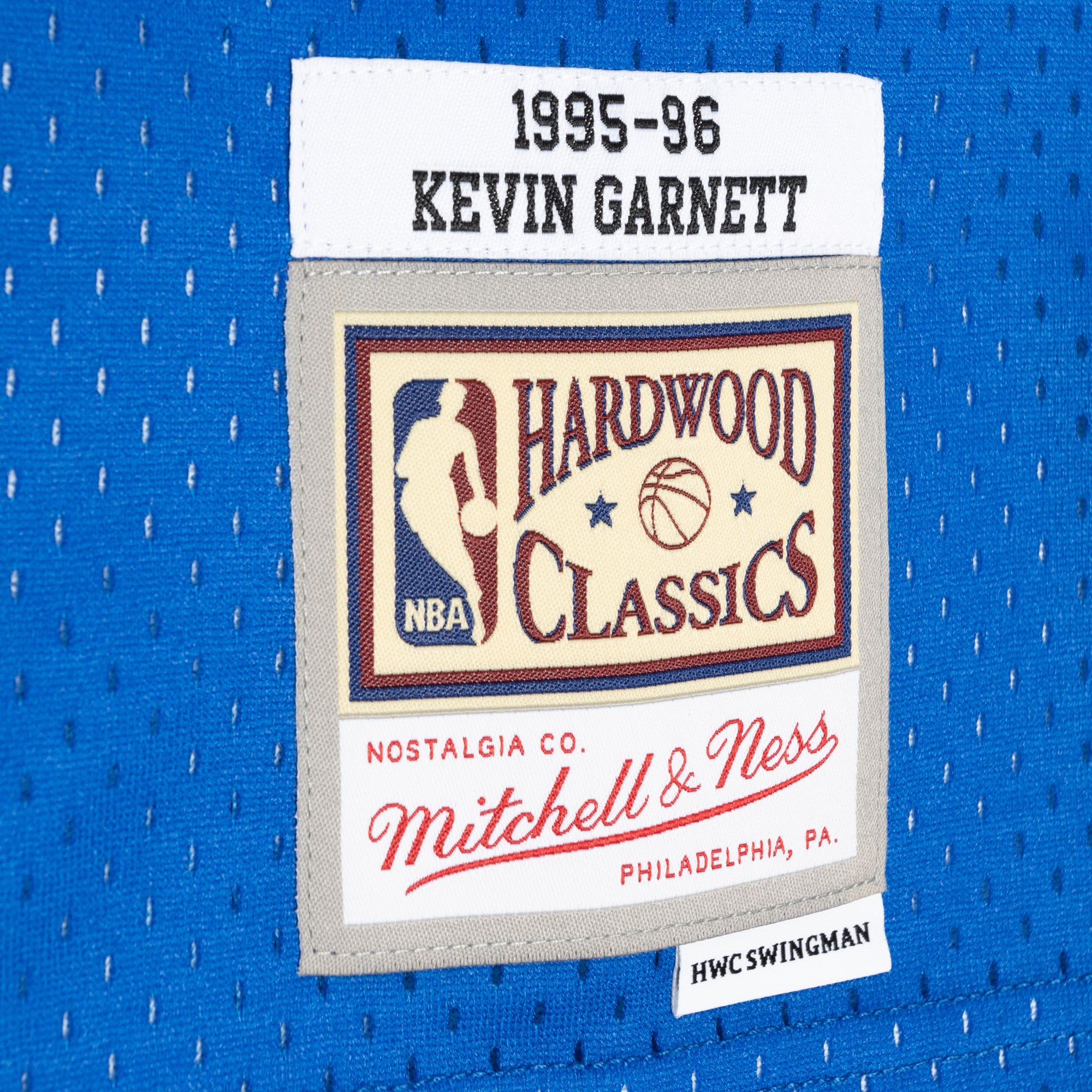 Mitchell Ness Kevin Garnett Black/Blue Minnesota Timberwolves Hardwood Classics 1995/96 Split Swingman NBA Jersey Men's