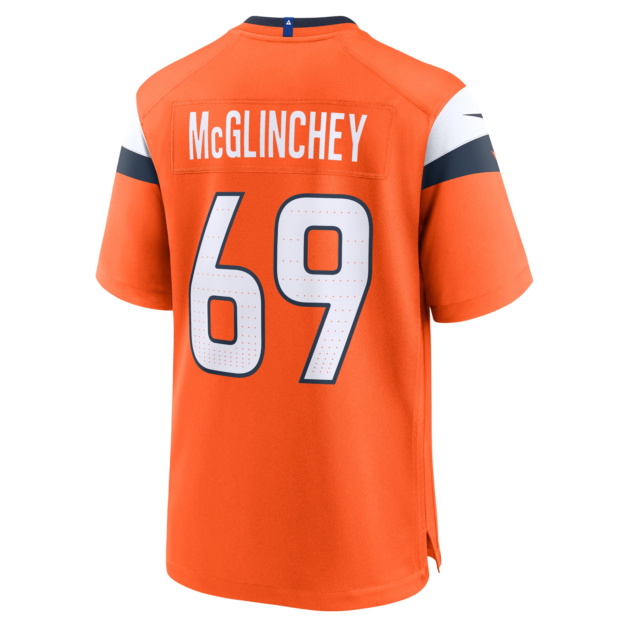 Denver Broncos Mike McGlinchey Orange Team Game NFL Jersey Men's