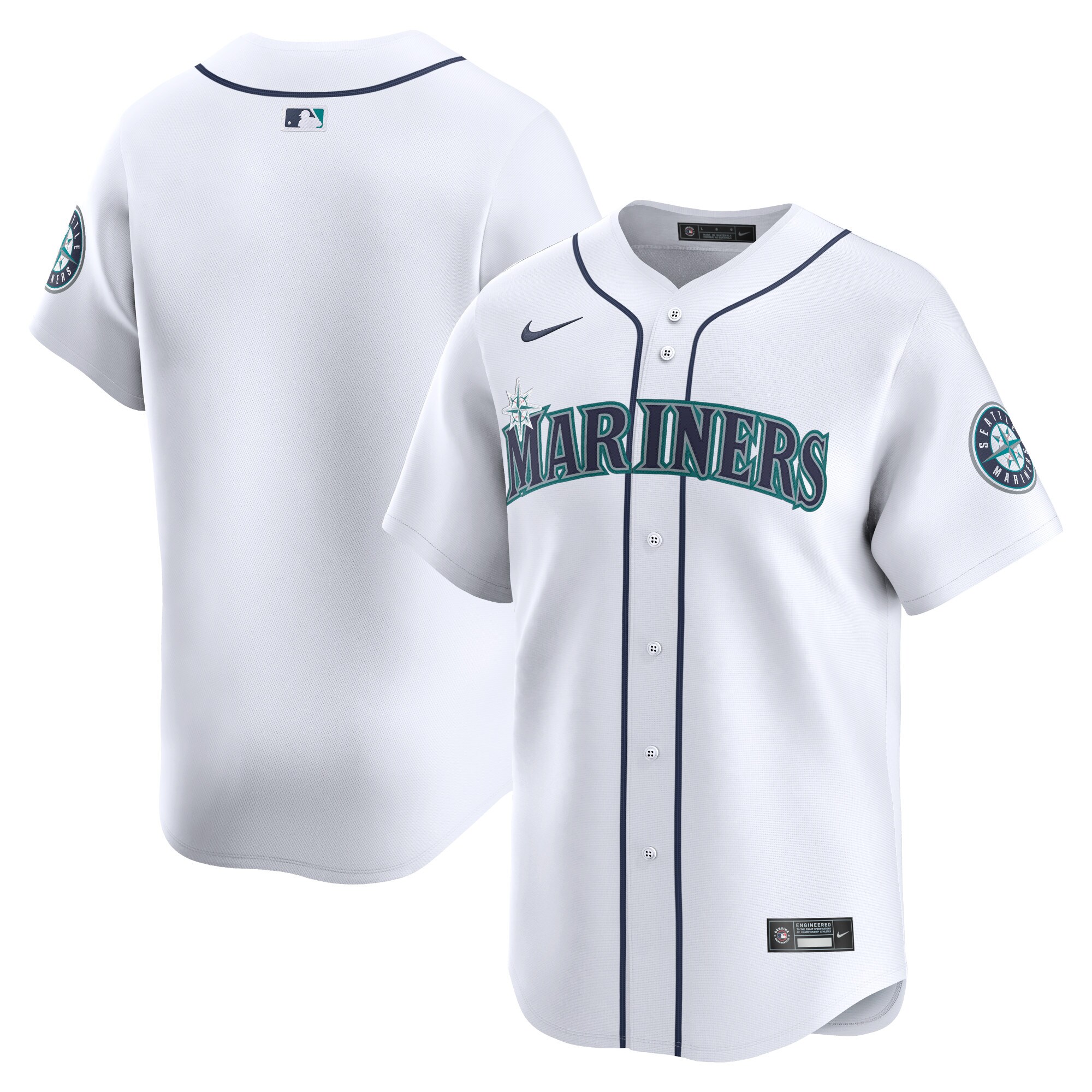 Seattle Mariners White Home Limited MLB Jersey Youth