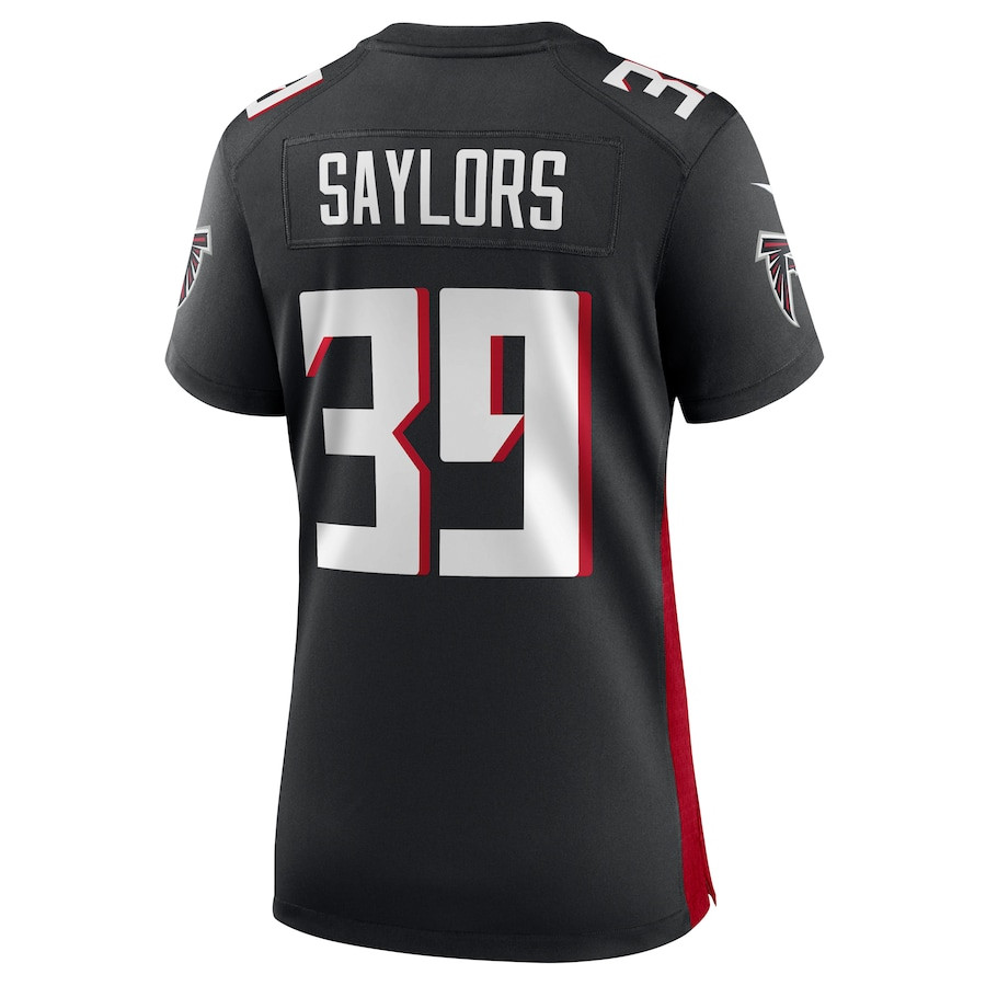 Jacob Saylors 39 Atlanta Falcons Game Black NFL Jersey Women's