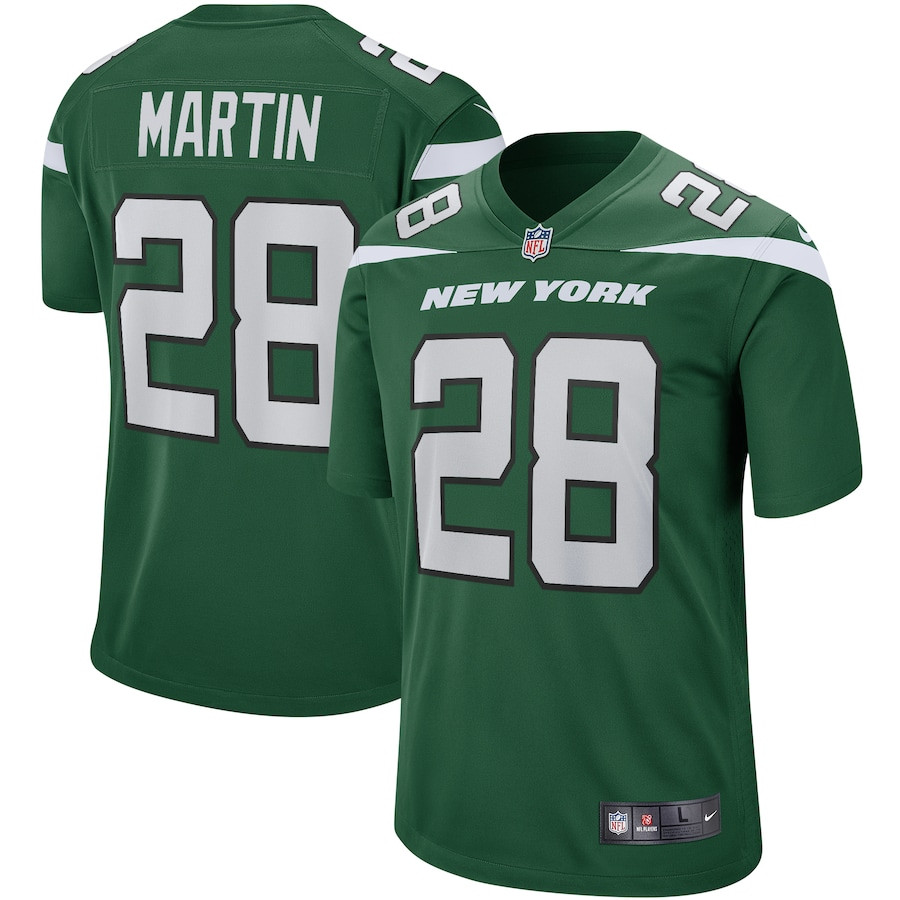 Curtis Martin 28 New York Jets Game Retired Gotham Green NFL Jersey Men's