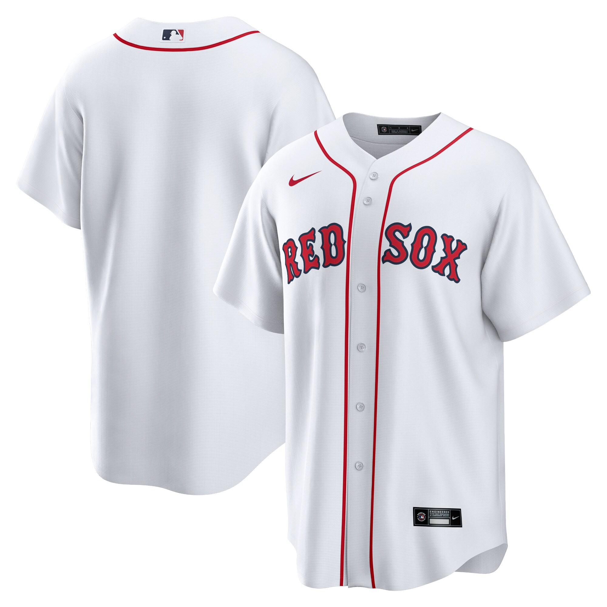 Boston Red Sox White Home Blank MLB Jersey Men's