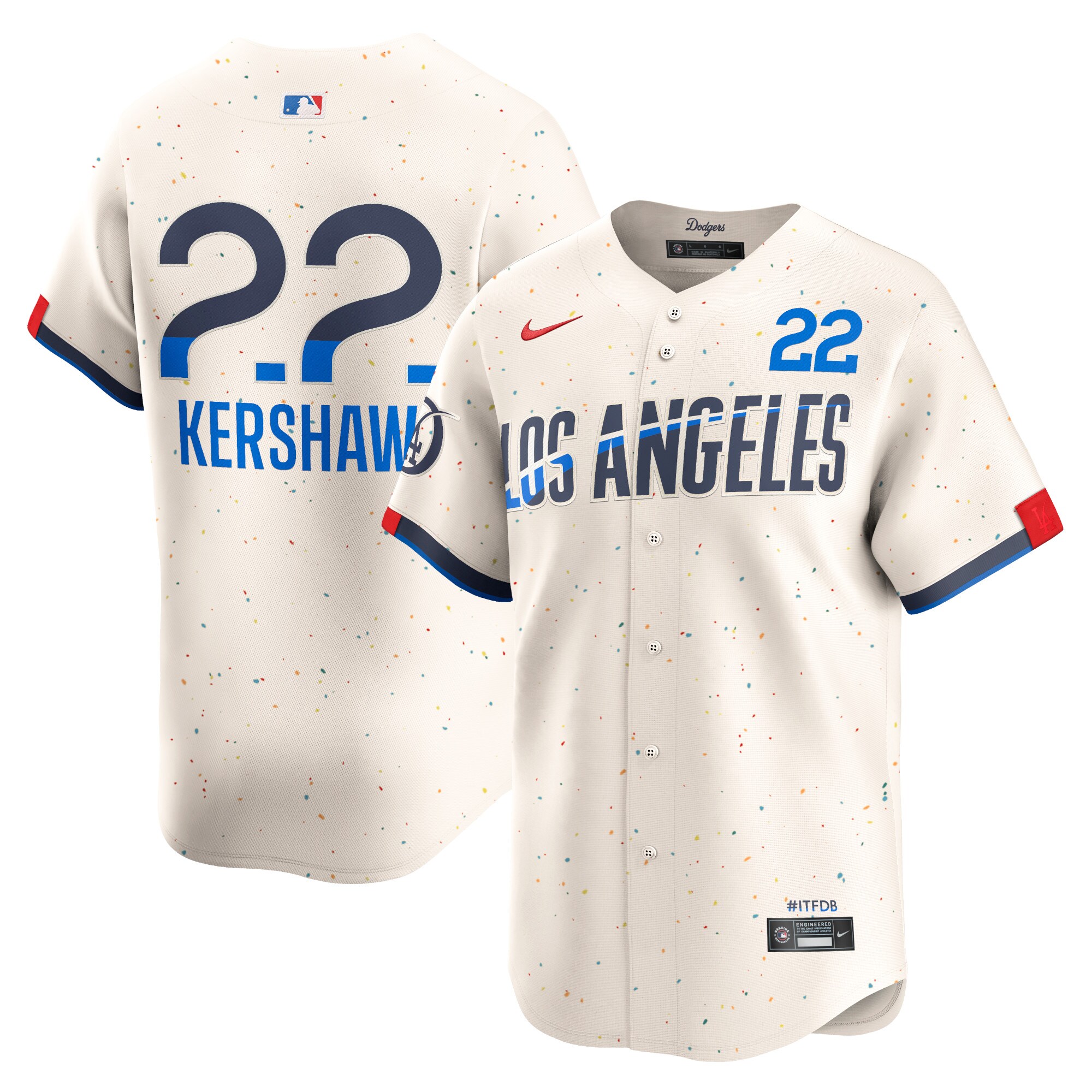 Los Angeles Dodgers Clayton Kershaw Cream 2024 City Connect Limited Player MLB Jersey Men's