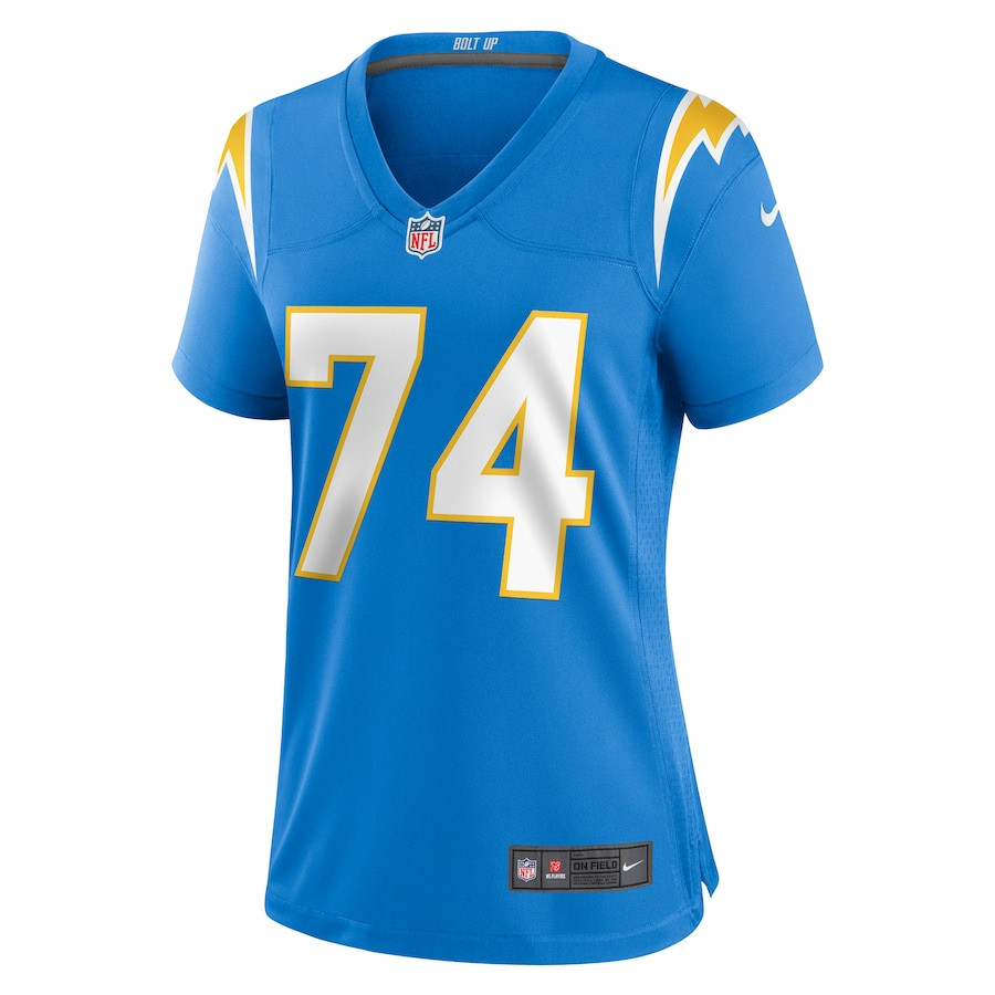 Tyler McLellan 74 Los Angeles Chargers Game Powder Blue NFL Jersey Women's