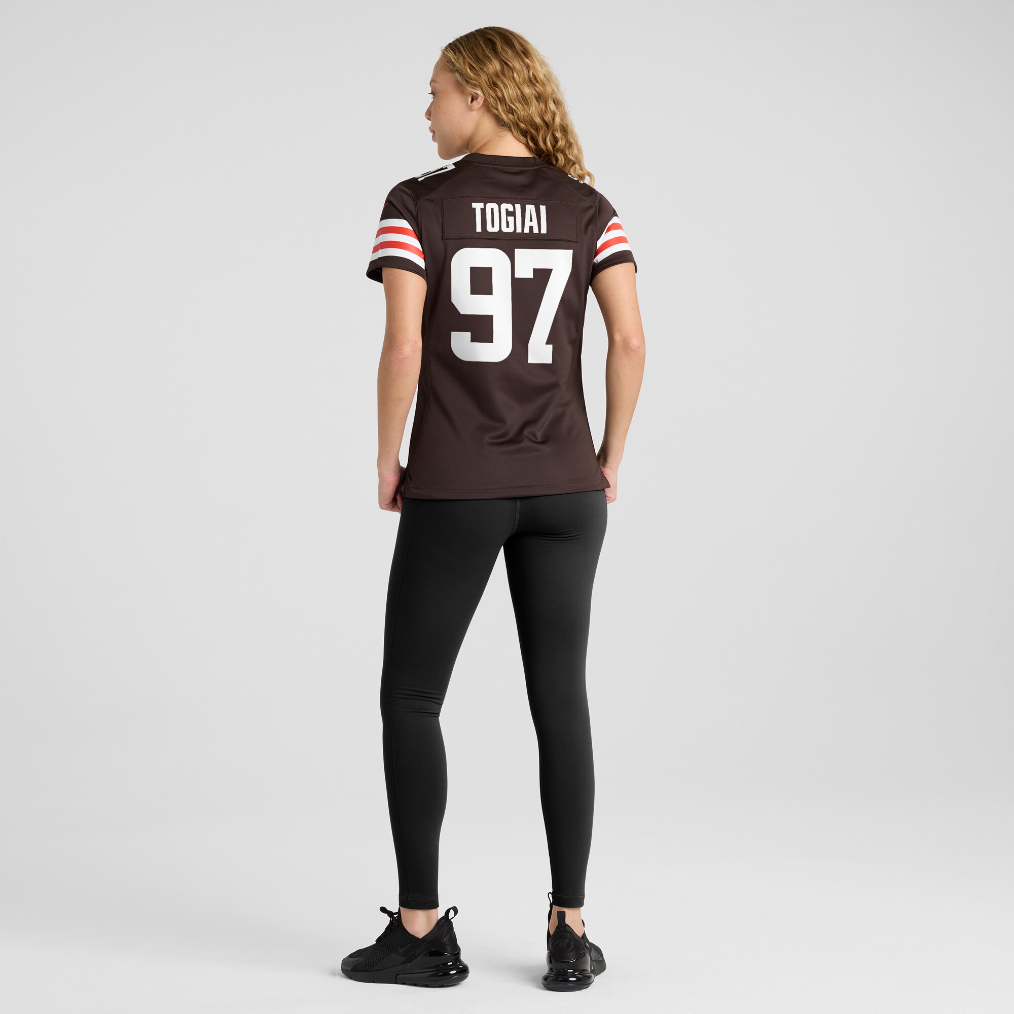 Cleveland Browns Tommy Togiai Brown Game NFL Jersey Women's