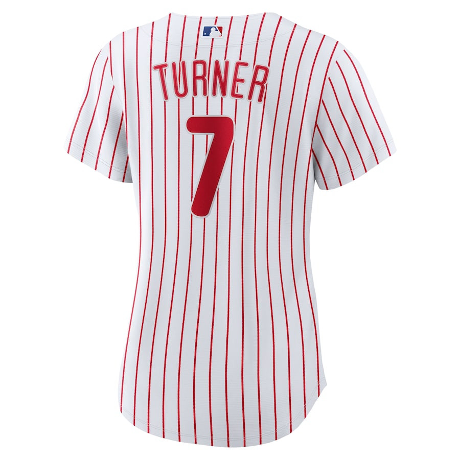 Trea Turner 7 Philadelphia Phillies Home White MLB Jersey Women's
