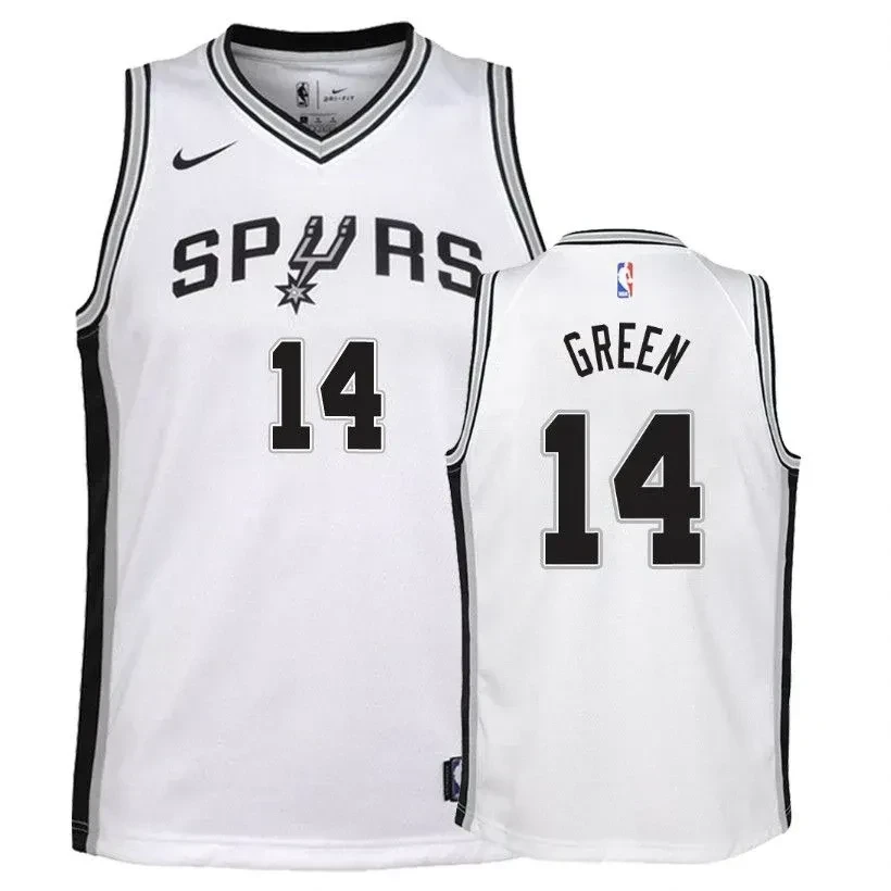 San Antonio Spurs Danny Green 14 Associatio White NBA Jersey Youth