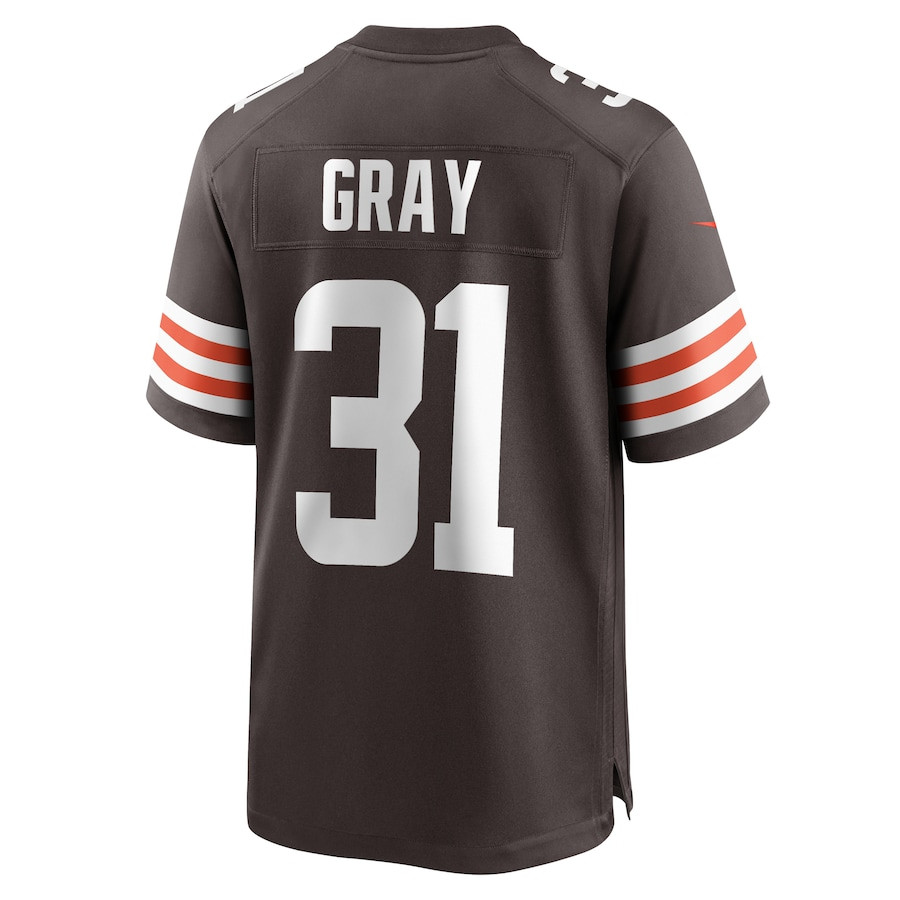 Vincent Gray 31 Cleveland Browns Team Game Brown NFL Jersey Men's
