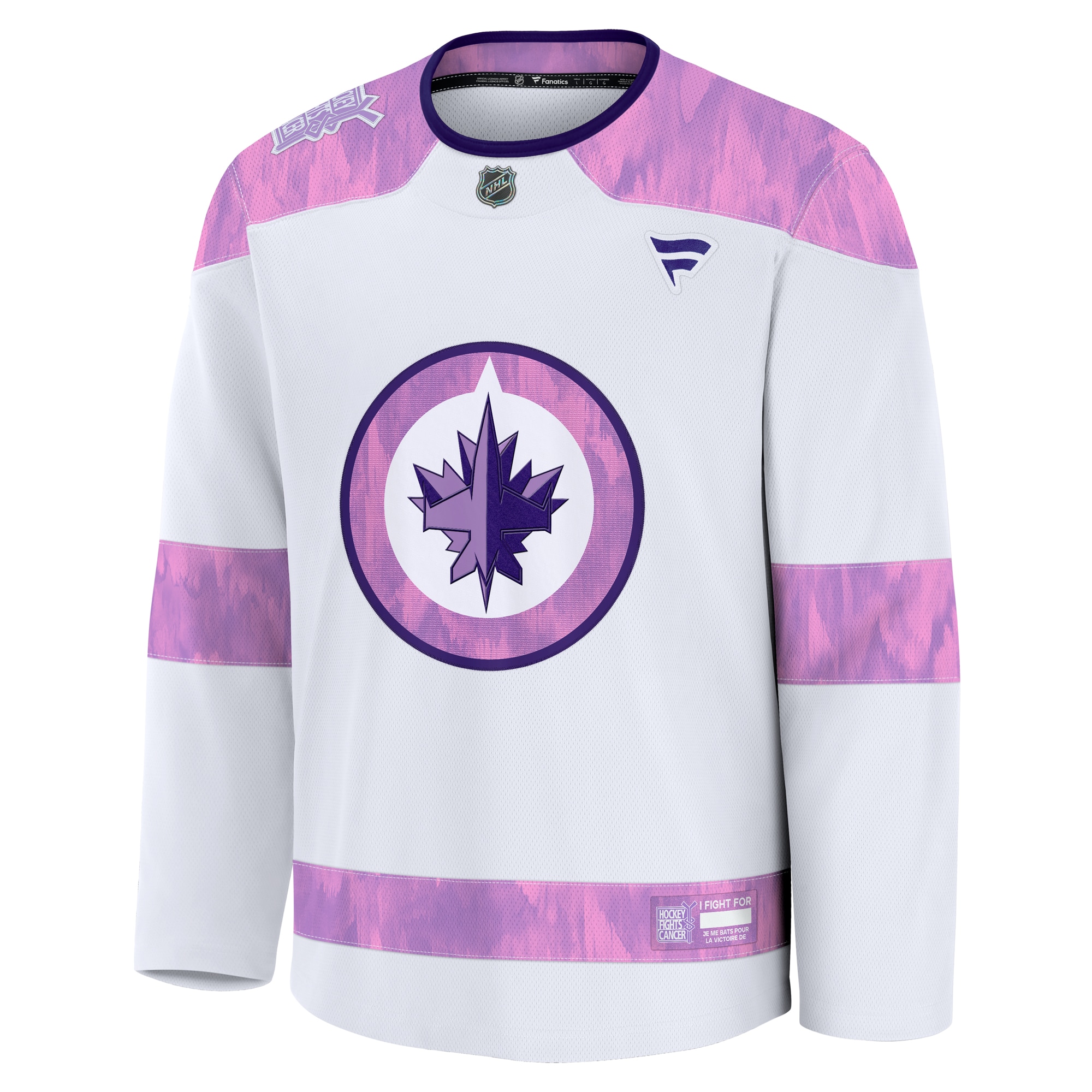Winnipeg Jets White 2024 Fights Cancer Practice NHL Jersey Men's