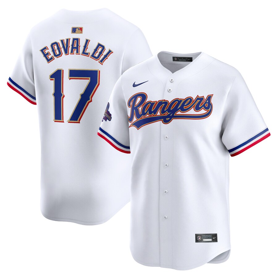 Nathan Eovaldi Texas Rangers 2024 Gold Collection Limited Player Jersey White