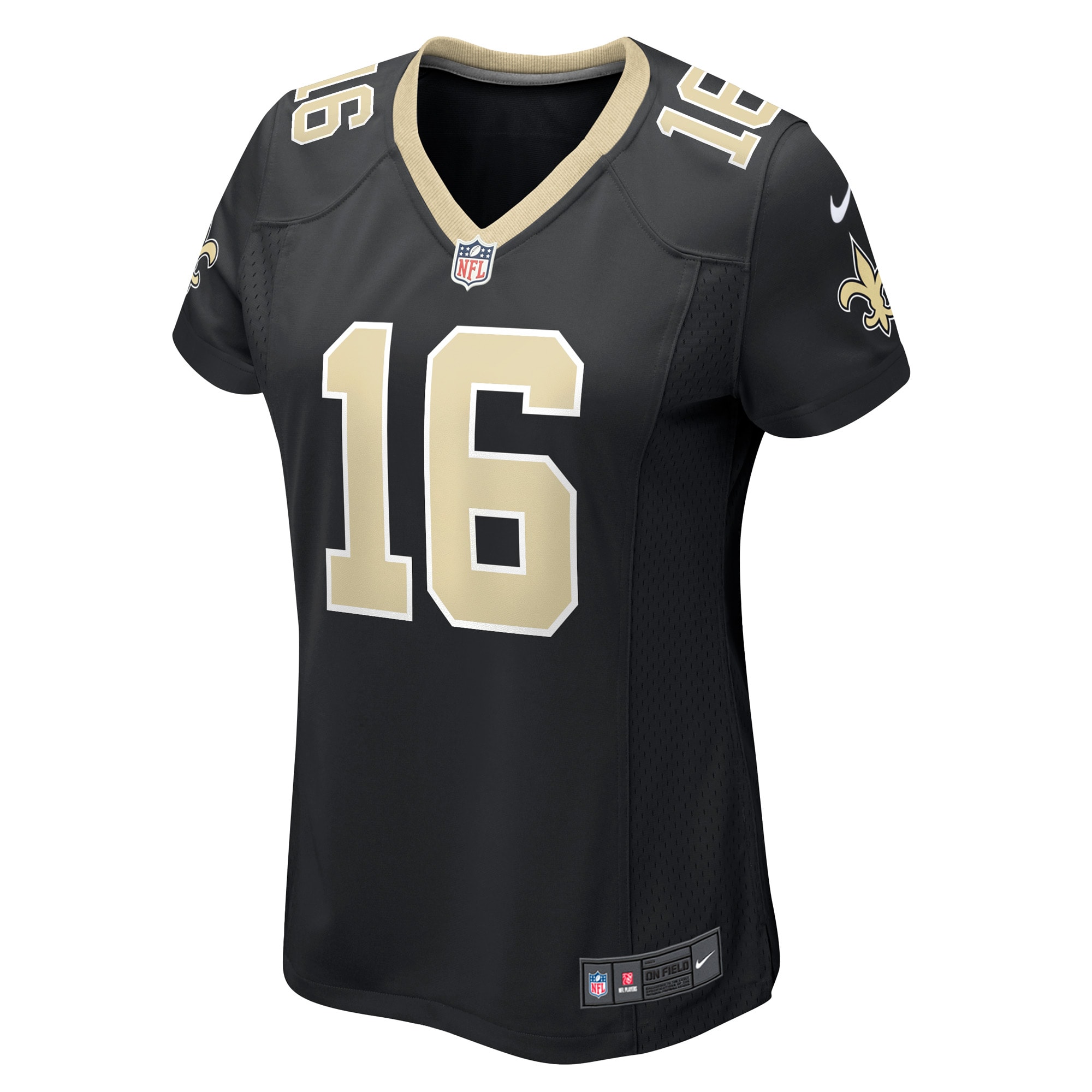 New Orleans Saints Jake Luton Black Game Player NFL Jersey Women's