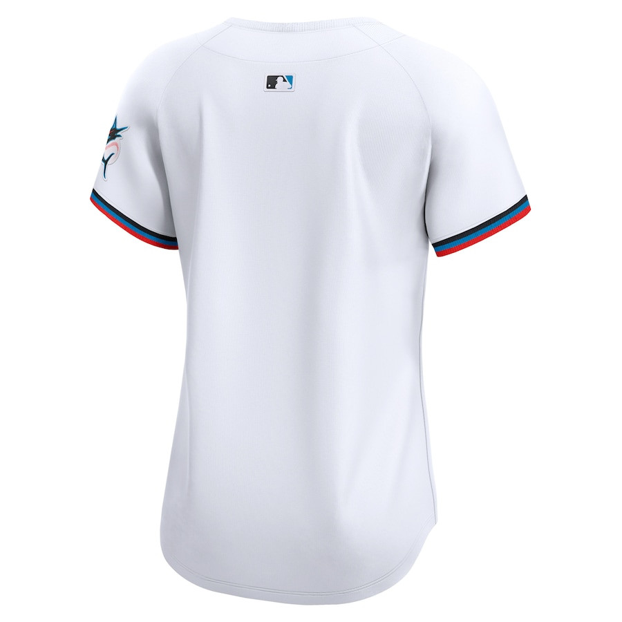 Miami Marlins Home Limited White MLB Jersey Women's