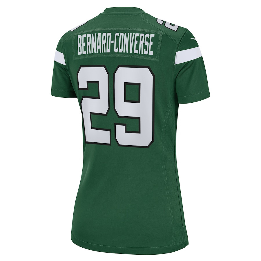 Jarrick Bernard Converse 29 New York Jets Game Gotham Green NFL Jersey Women's