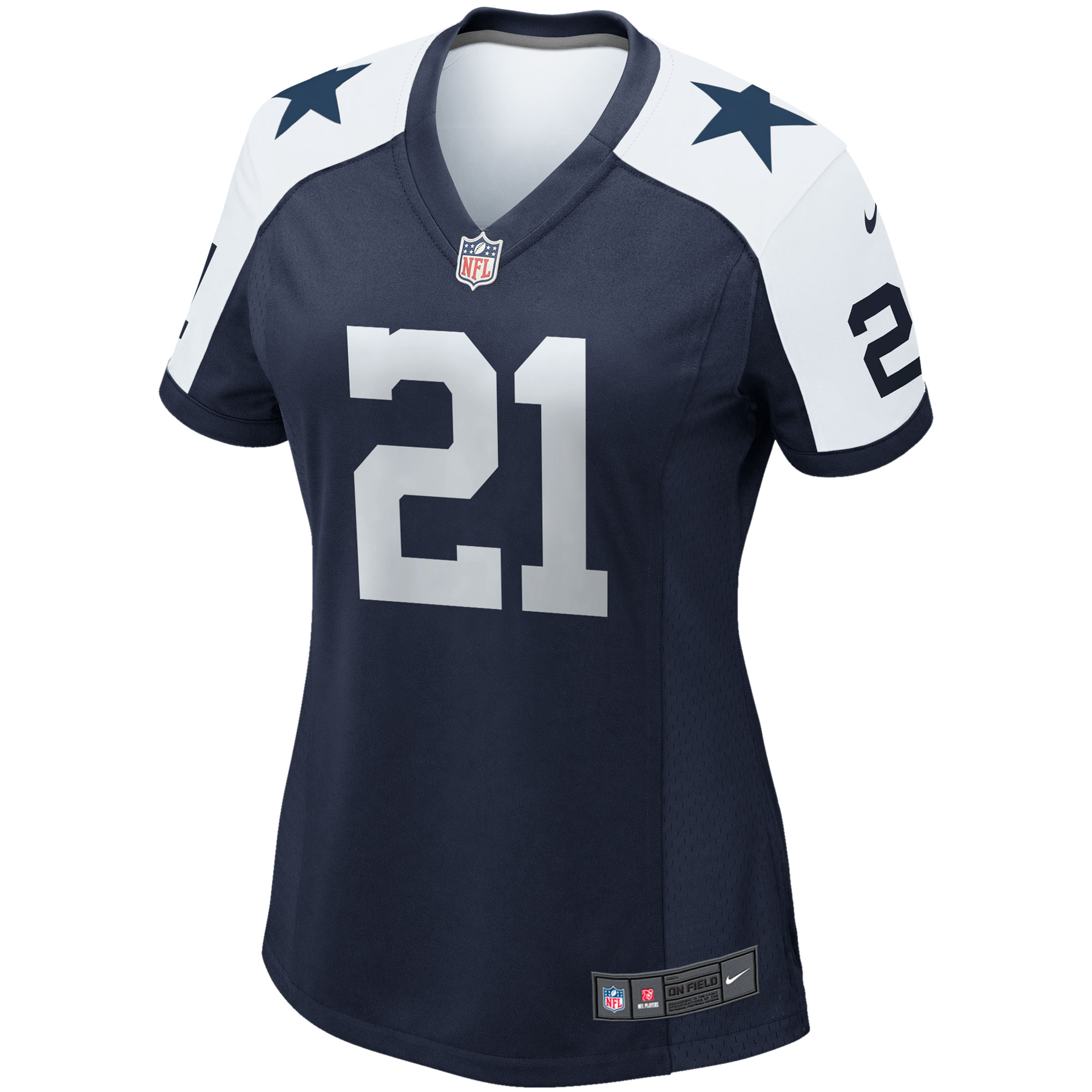 Dallas Cowboys Ezekiel Elliott Navy Alternate Game Team NFL Jersey Women's