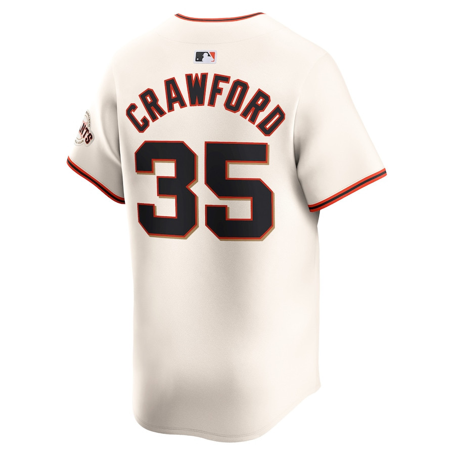 Brandon Crawford 35 San Francisco Giants Home Limited Player Cream MLB Jersey Men's