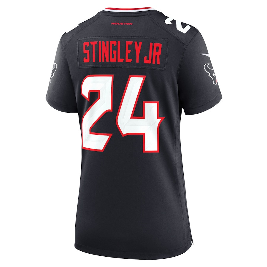 Derek Stingley Jr. 24 Houston Texans Game Navy NFL Jersey Women's