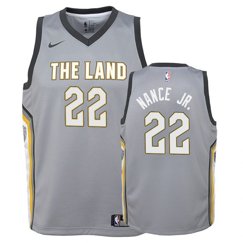 Cleveland Cavaliers Larry Nance Jr. 22 City Gray NBA Jersey Youth