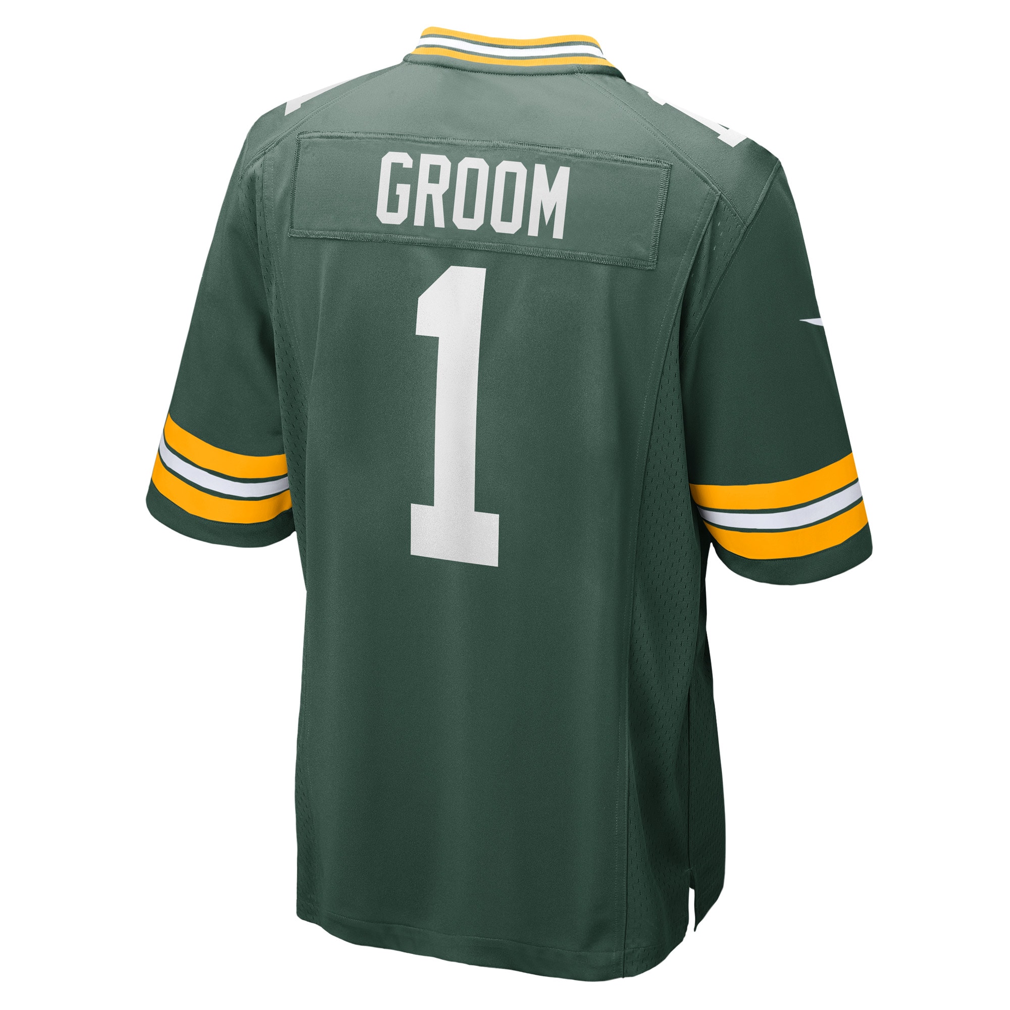 Green Bay Packers Number 1 Groom Green Game NFL Jersey Men's