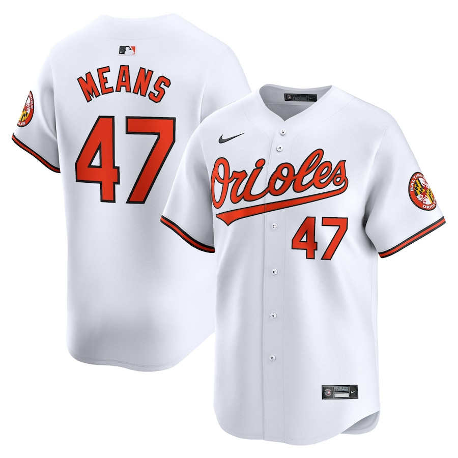 John Means 47 Baltimore Orioles Home Limited Player White MLB Jersey Men's