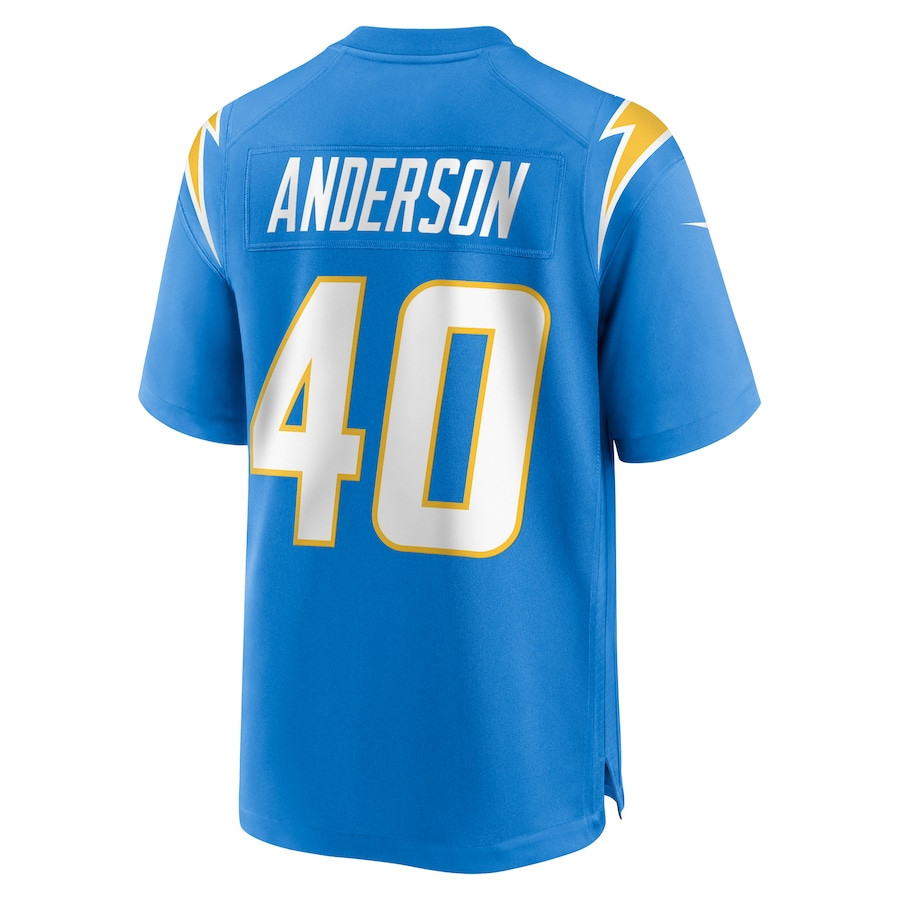 Stephen Anderson 40 Los Angeles Chargers Game Powder Blue NFL Jersey Men's