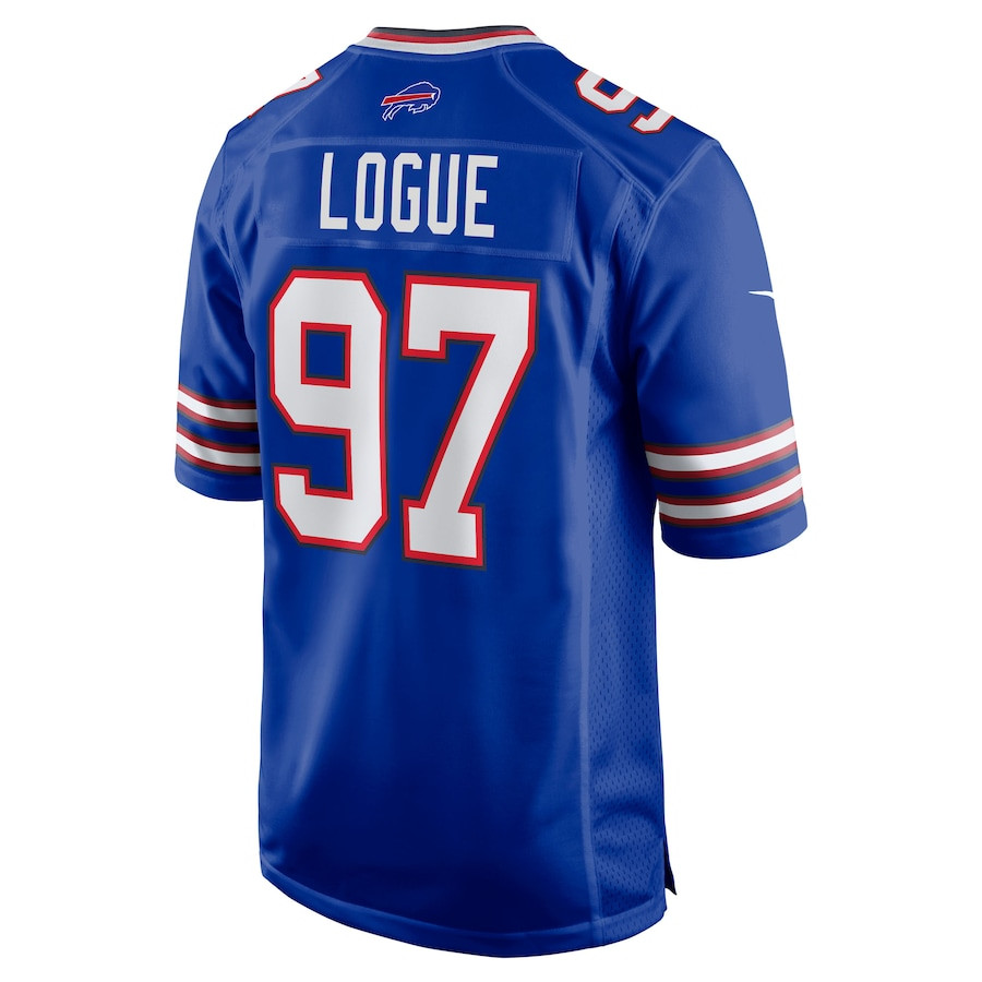 Zion Logue 97 Buffalo Bills Team Game Royal NFL Jersey Men's