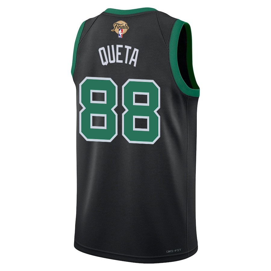 Neemias Queta 88 Boston Celtics 2024 FINALS PATCH Swingman Statement Edition Black NBA Jersey Men's