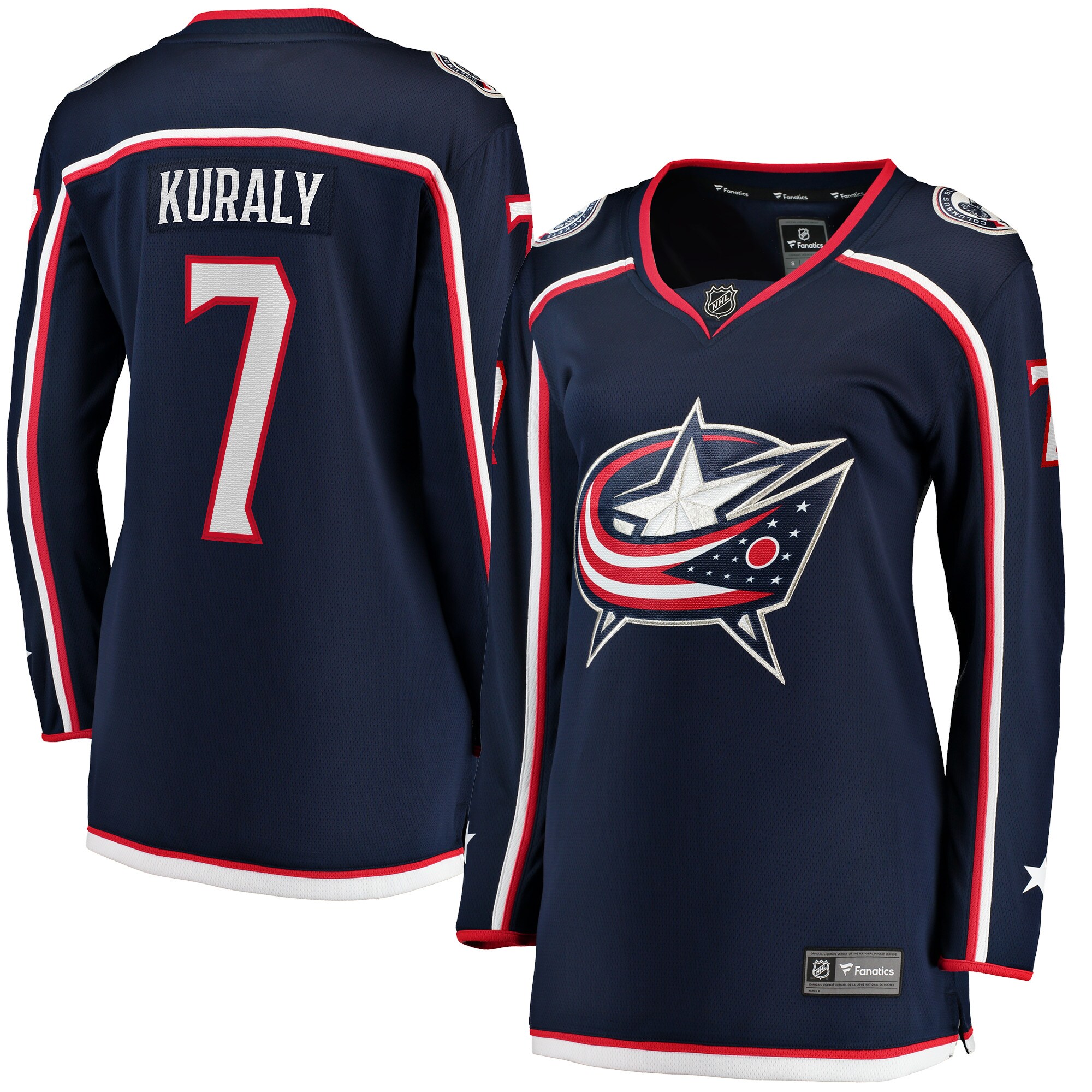 Columbus Blue Jackets Sean Kuraly Navy Home Breakaway Player NHL Jersey Women's
