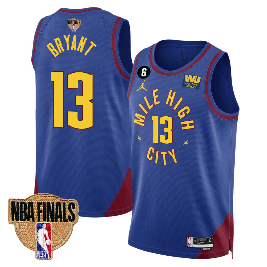 Thomas Bryant 13 Denver Nuggets Final Champions 2023 Swingma Blue NBA Jersey Youth