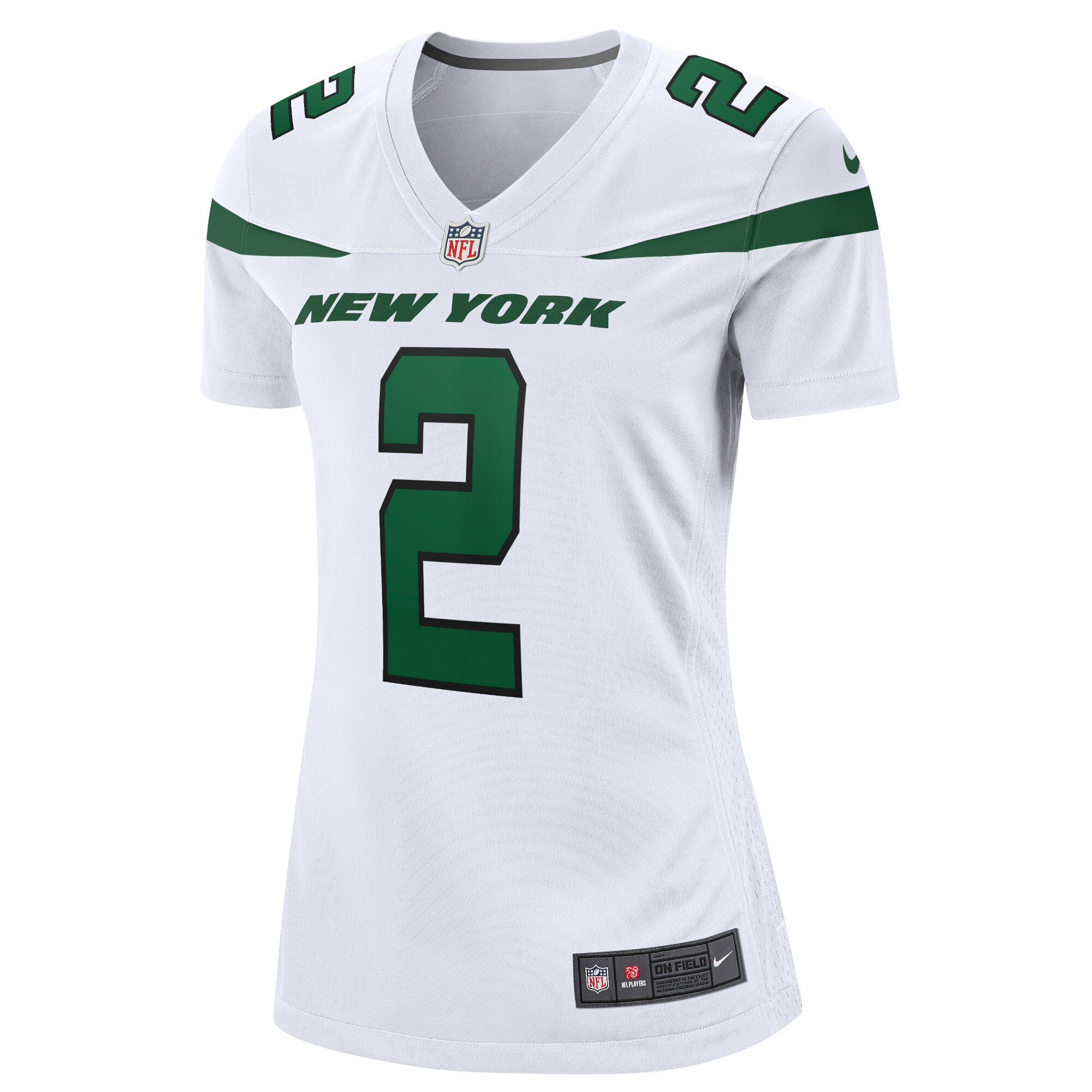 New York Jets Zach Wilson White Player NFL Jersey Women's