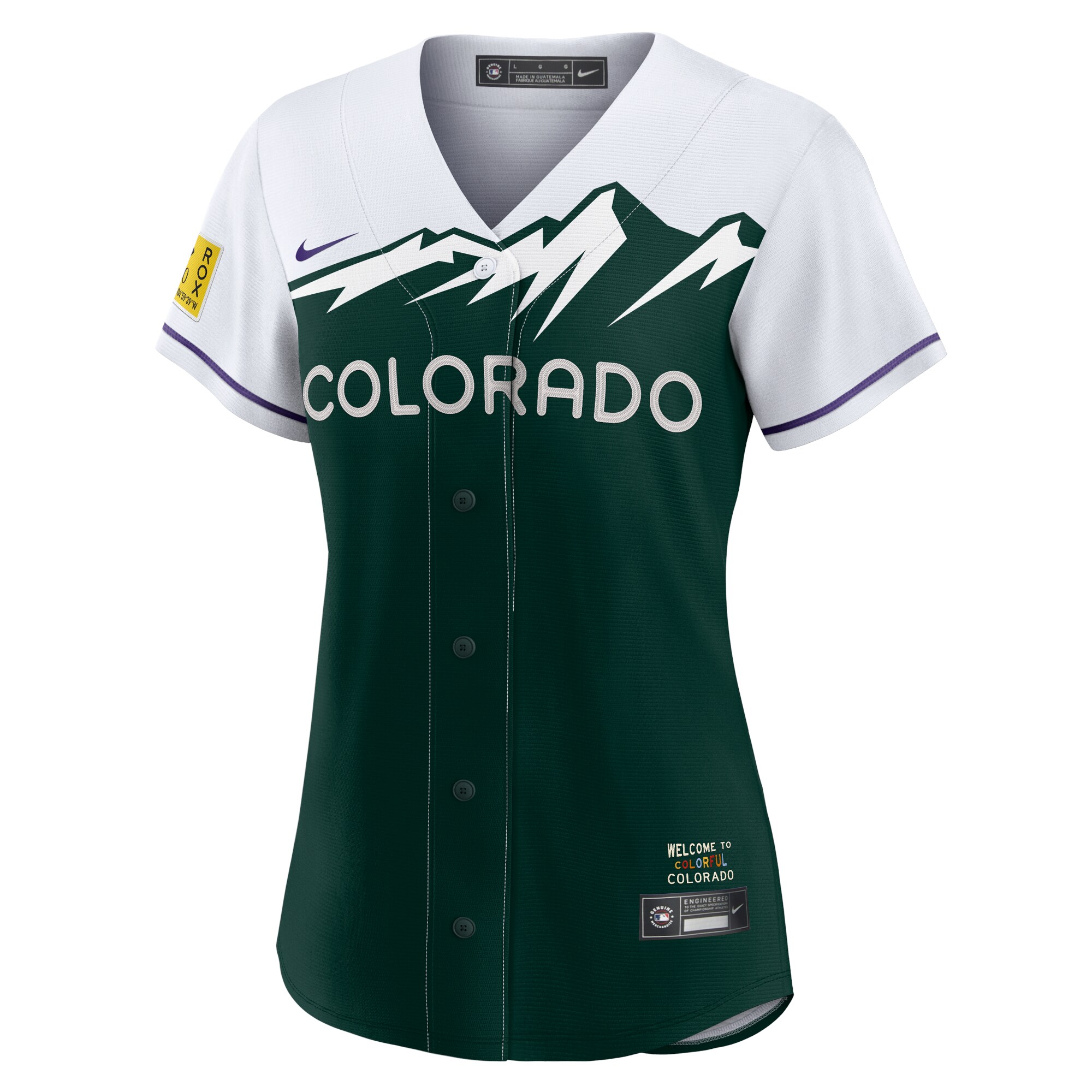 Colorado Rockies White/Forest Green City Connect Team MLB Jersey Women's
