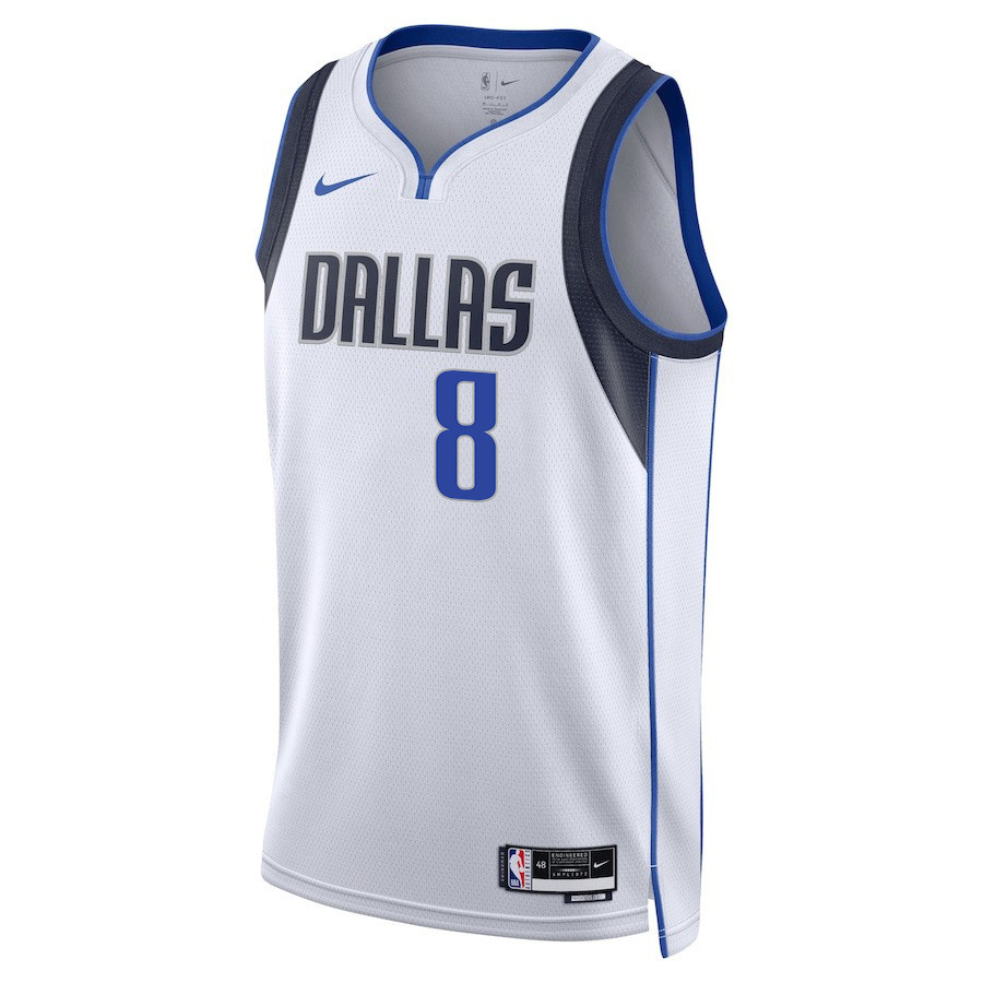 Josh Green 8 Dallas Mavericks 2024 FINALS PATCH Swingman Association Editio White NBA Jersey Men's