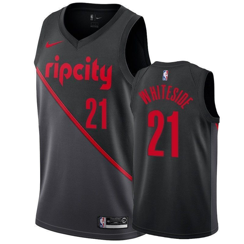 Portland Trail Blazers Hassa Whiteside 21 City NBA Jersey Men's