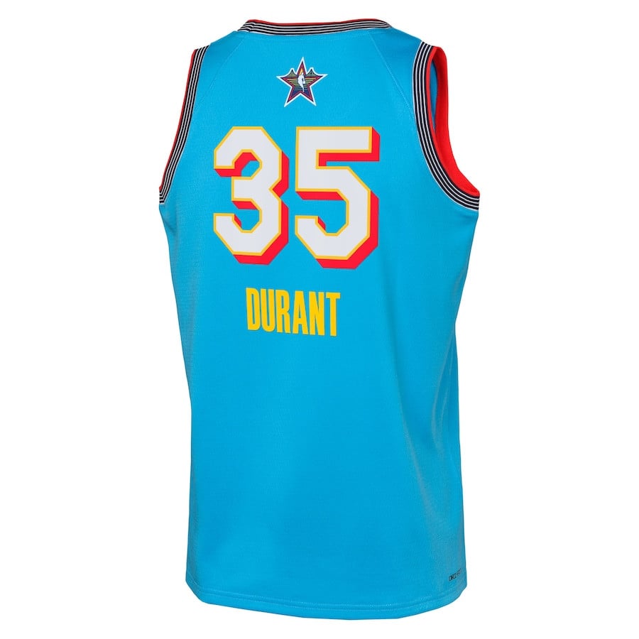 Kevin Durant 35 All Star Swingman Tea Light Blue NBA Jersey Youth