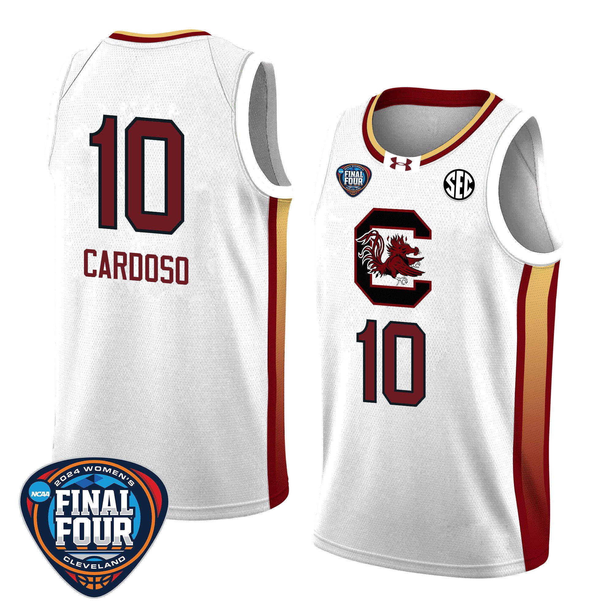 Kamilla Cardoso 10 South Carolina 2024 Final Four Patch Unisex NCAA Jersey Unisex