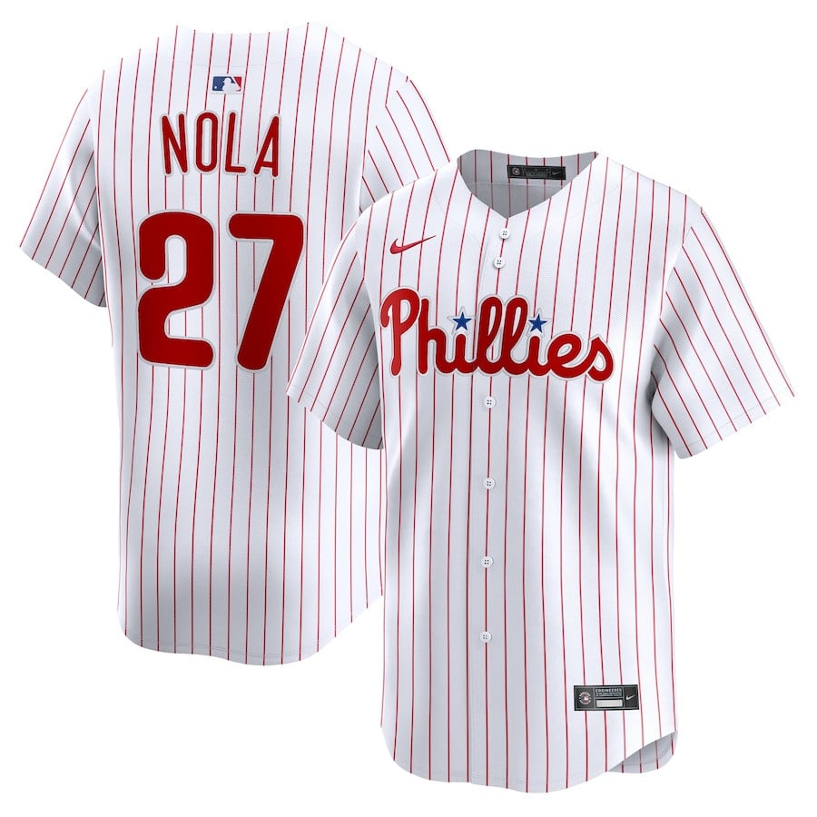 Aaron Nola 27 Philadelphia Phillies Home Limited Player White MLB Jersey Men's