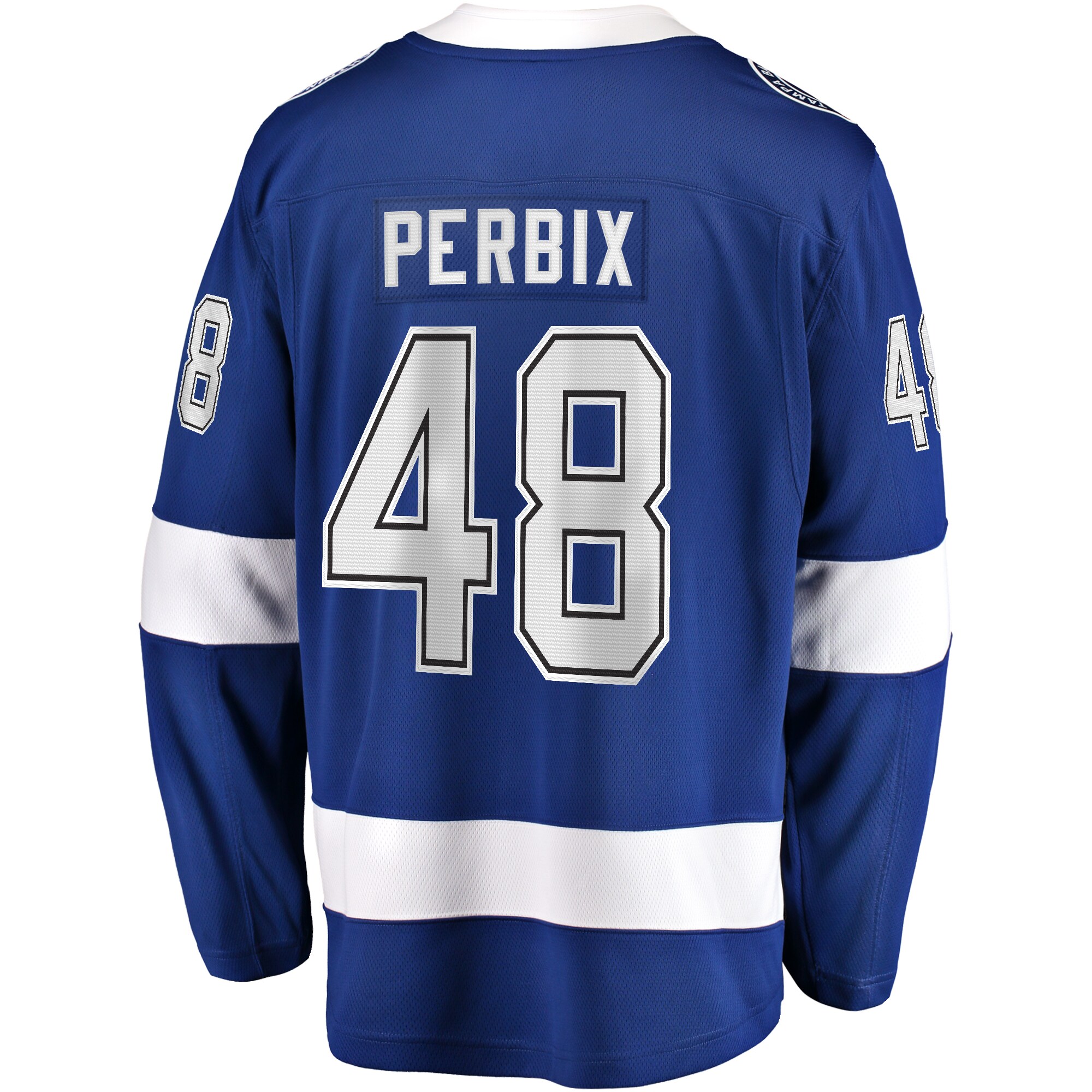 Tampa Bay Lightning Nick Perbix Blue Home Breakaway NHL Jersey Men's