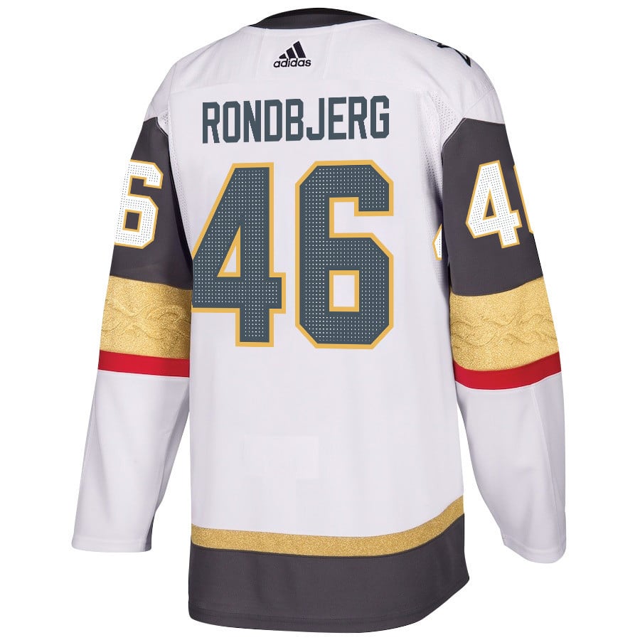 Jonas Rondbjerg 46 Vegas Golden Knights Stanley Cup 2023 Final Patch Away Breakaway White NHL Jersey Men's