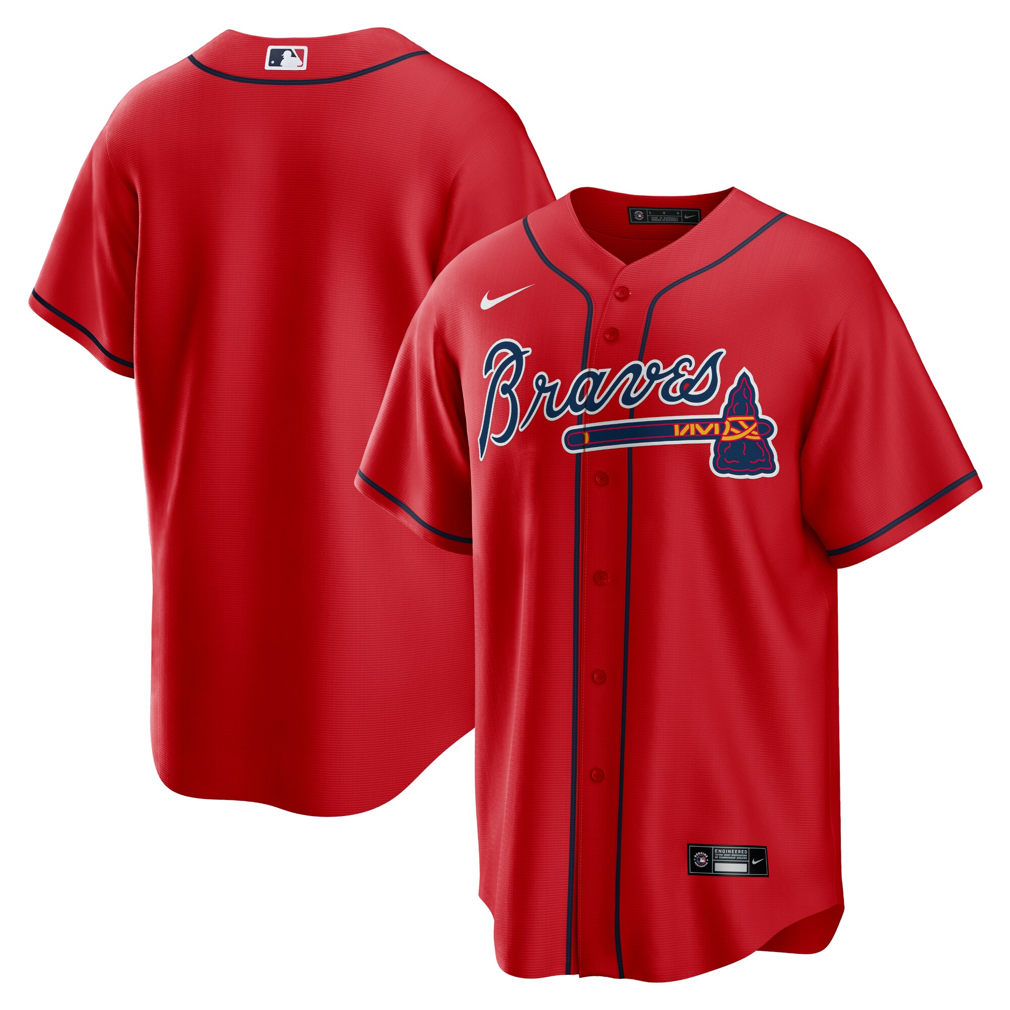 Atlanta Braves Red Alternate Team MLB Jersey Men's