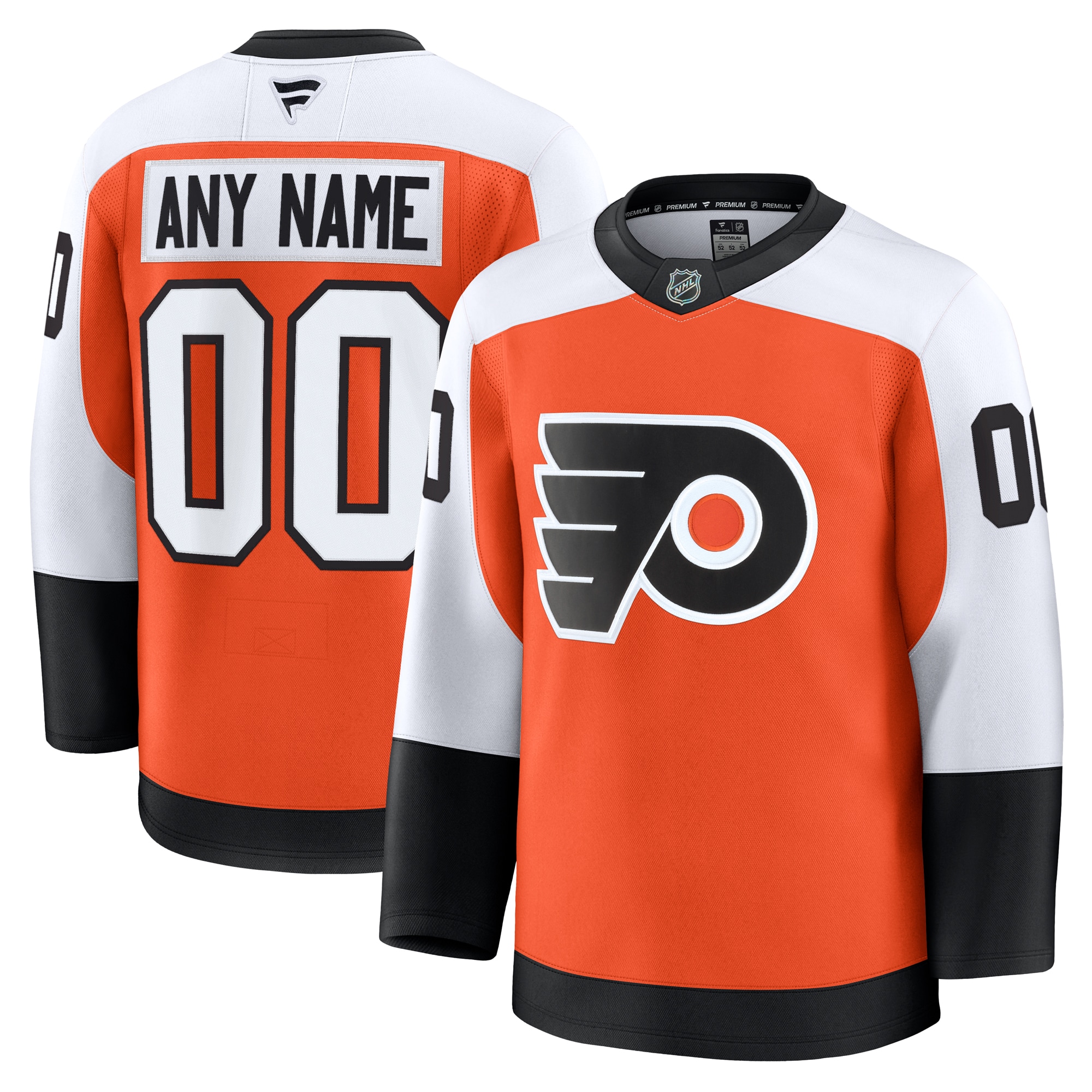 Philadelphia Flyers Orange Home Premium Custom NHL Jersey Men's