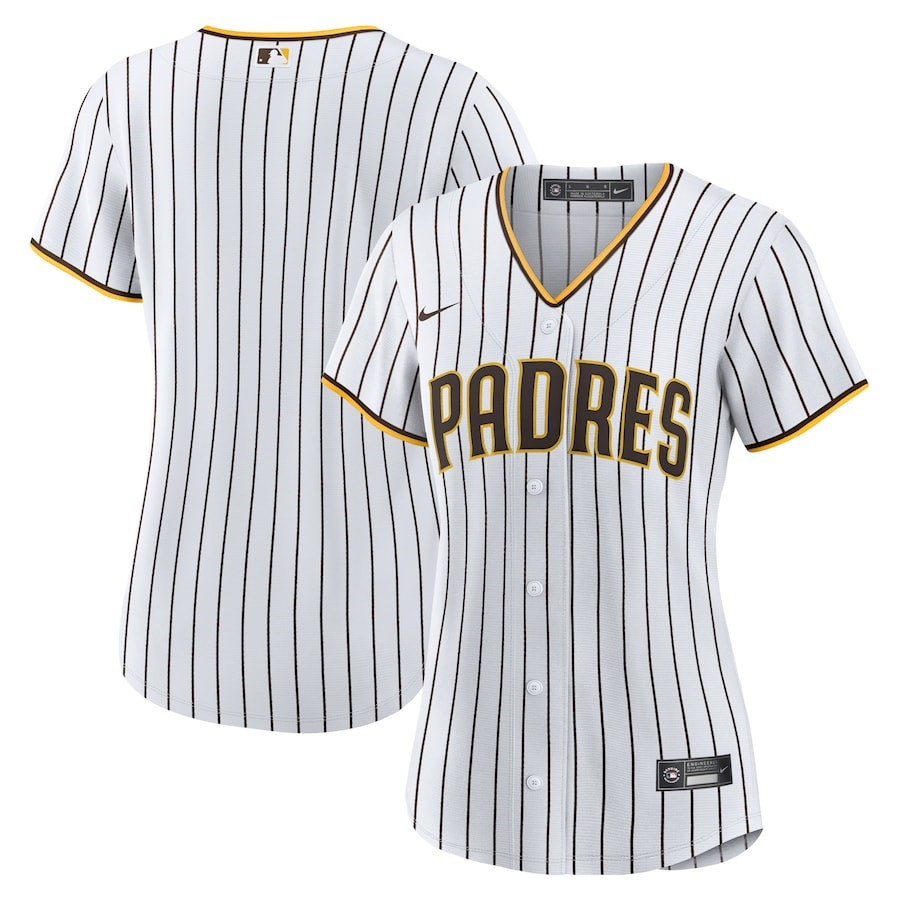 San Diego Padres Home Blank White MLB Jersey Women's