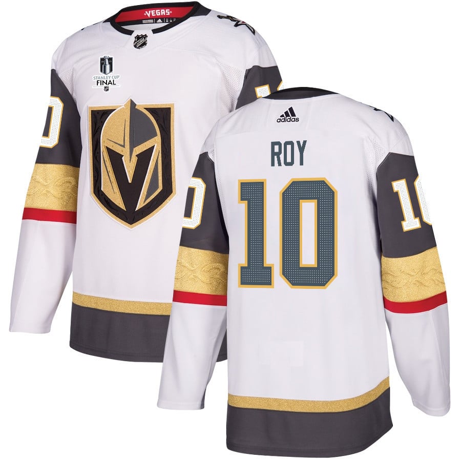 Nicolas Roy 10 Vegas Golden Knights Stanley Cup 2023 Final Patch Away Breakaway White NHL Jersey Men's